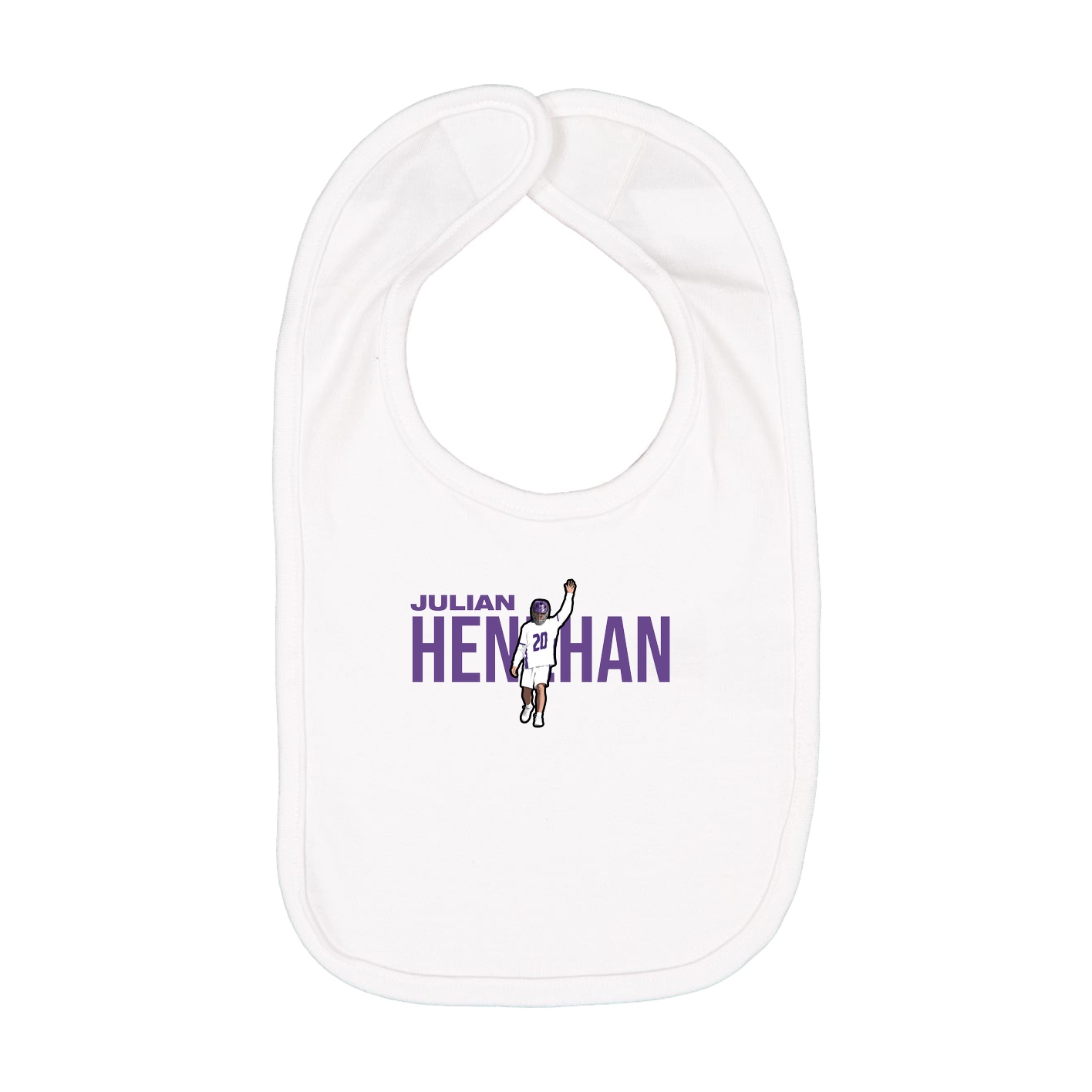 Infant Bib — Player Name in White