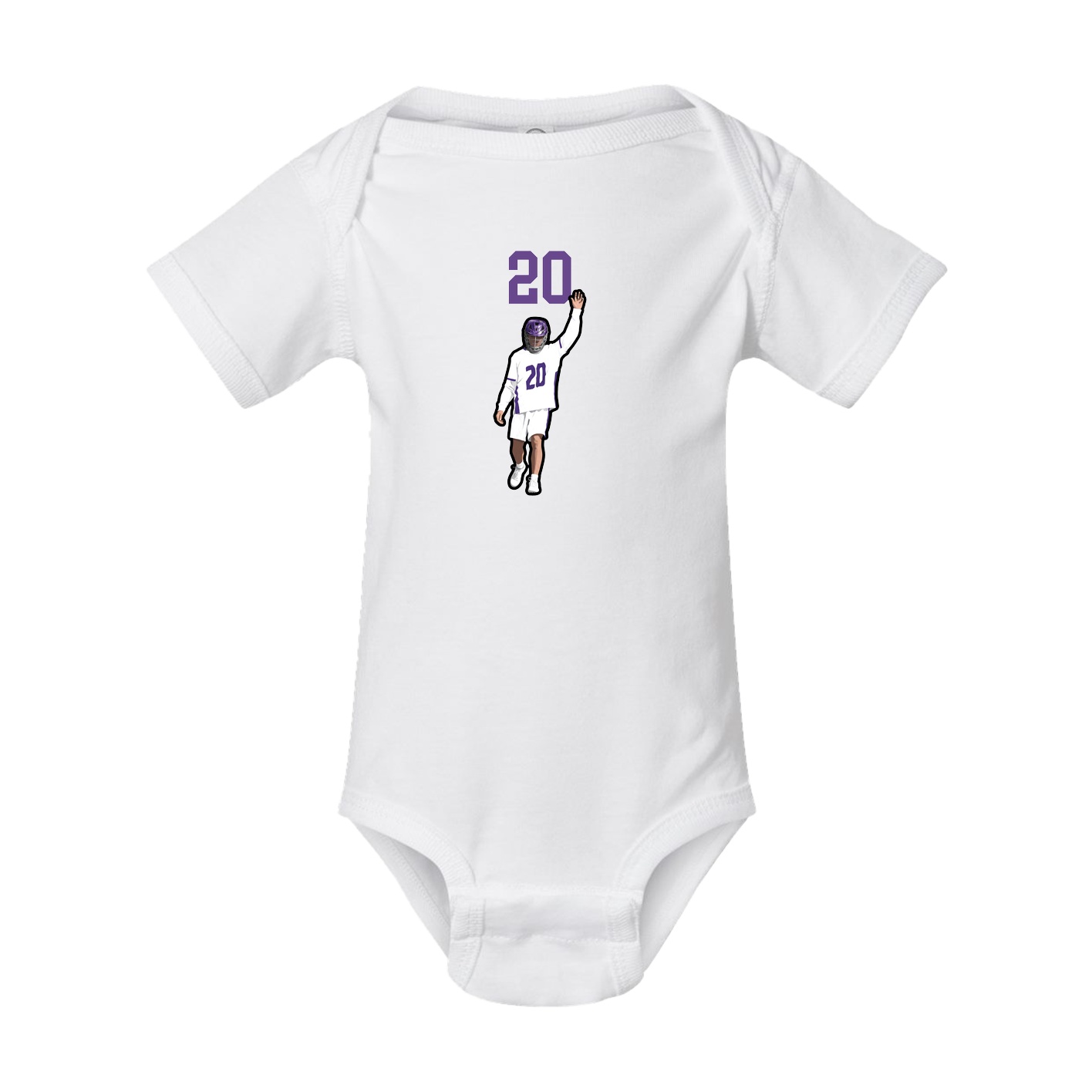 Baby Onesie — Number Top in White