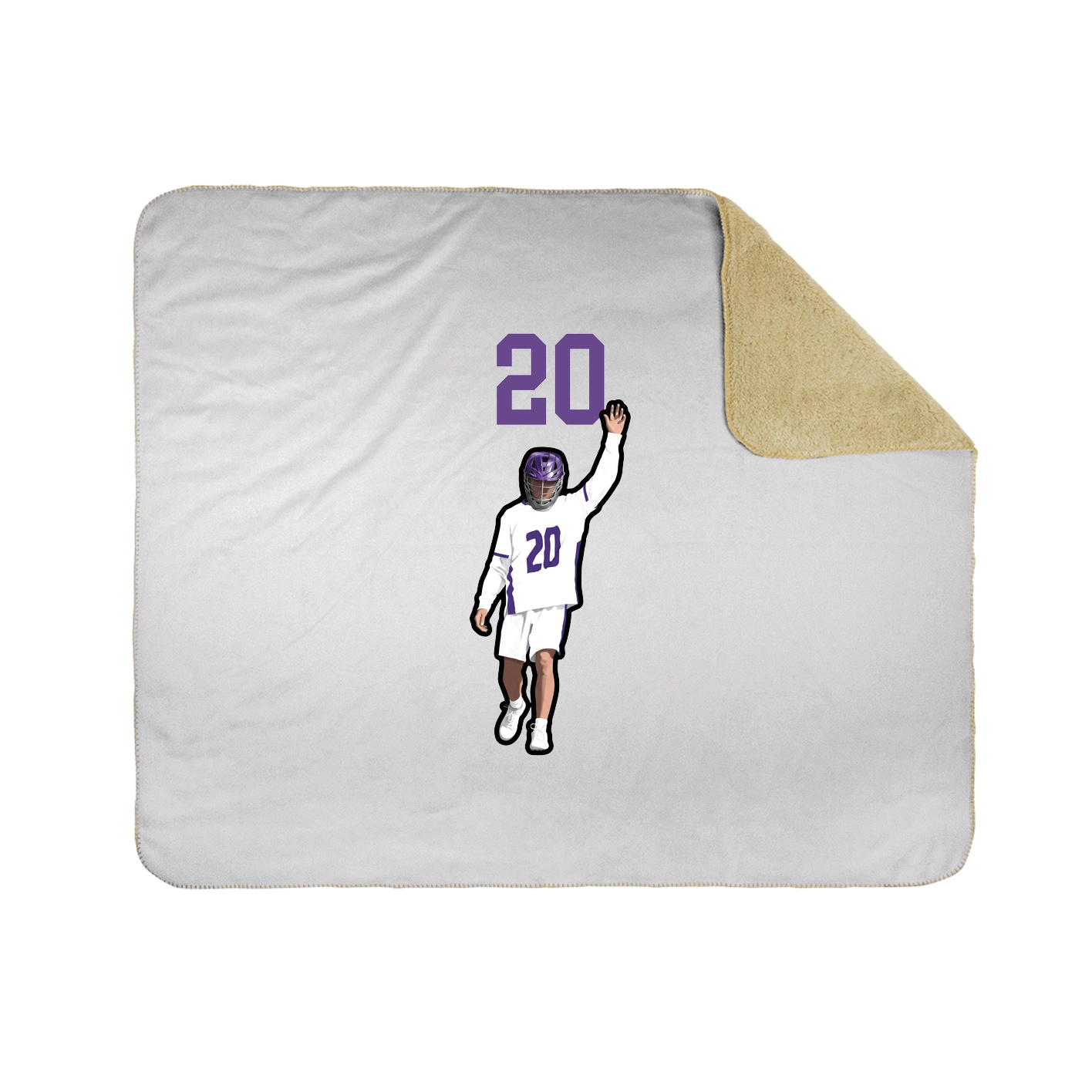 Throw Blanket — Number Top in White