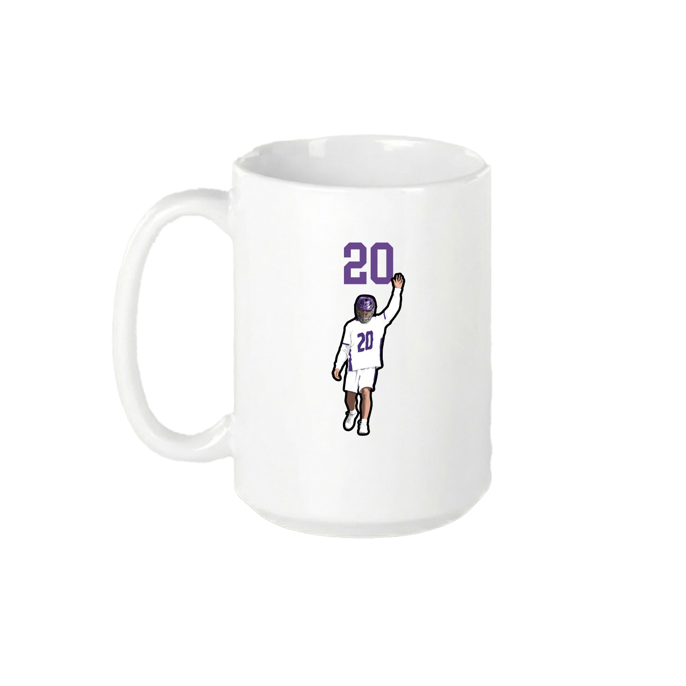 15oz Coffee Mug — Number Top in White