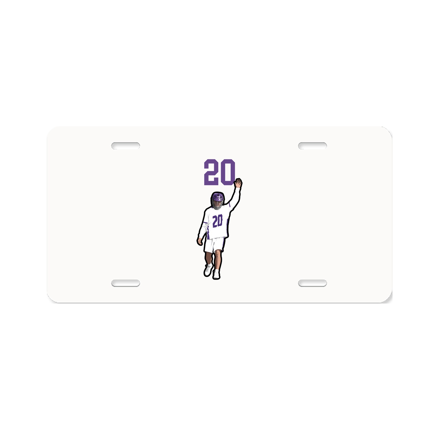 License Plate — Number Top in Classic