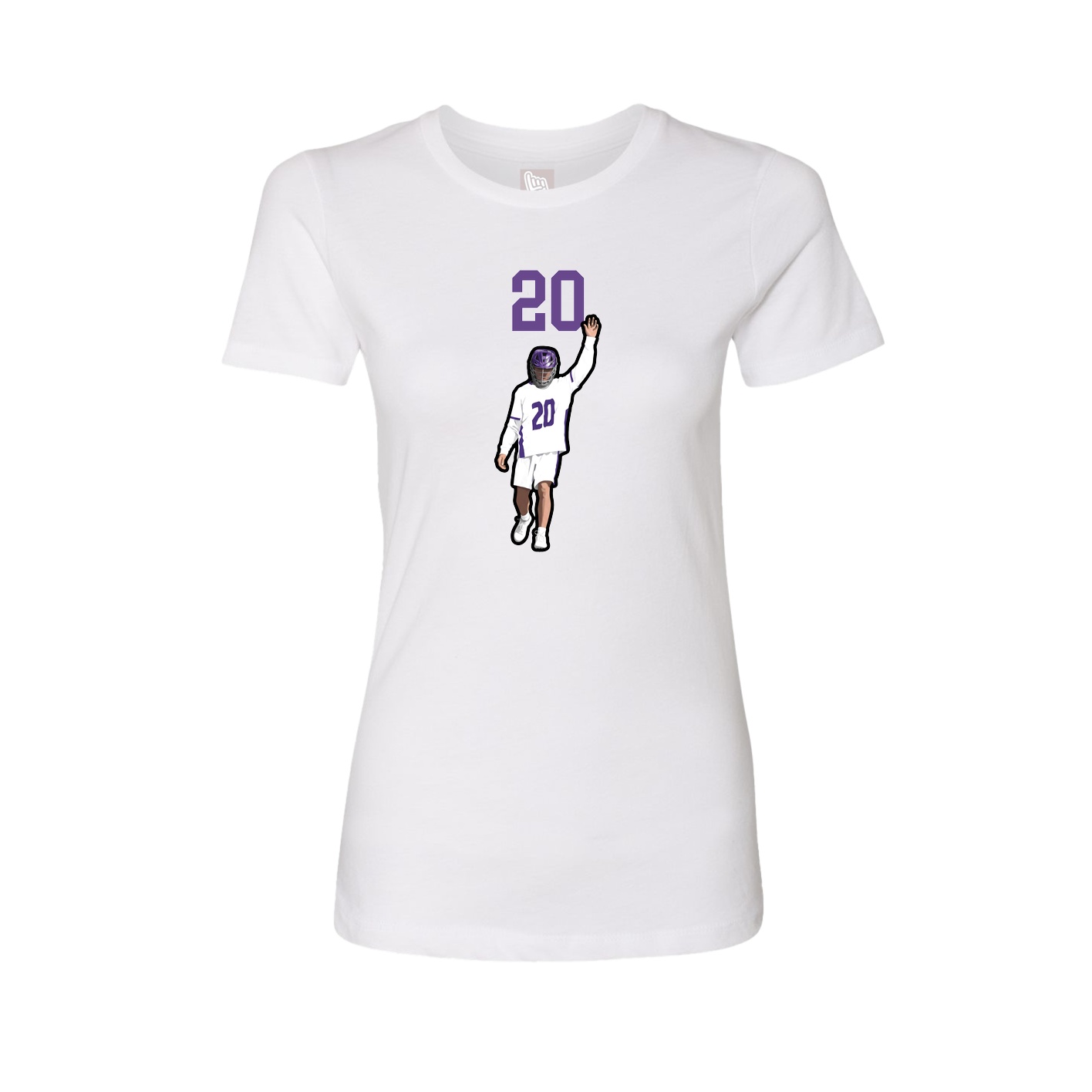 Fitted Women's Tee — Number Top in White