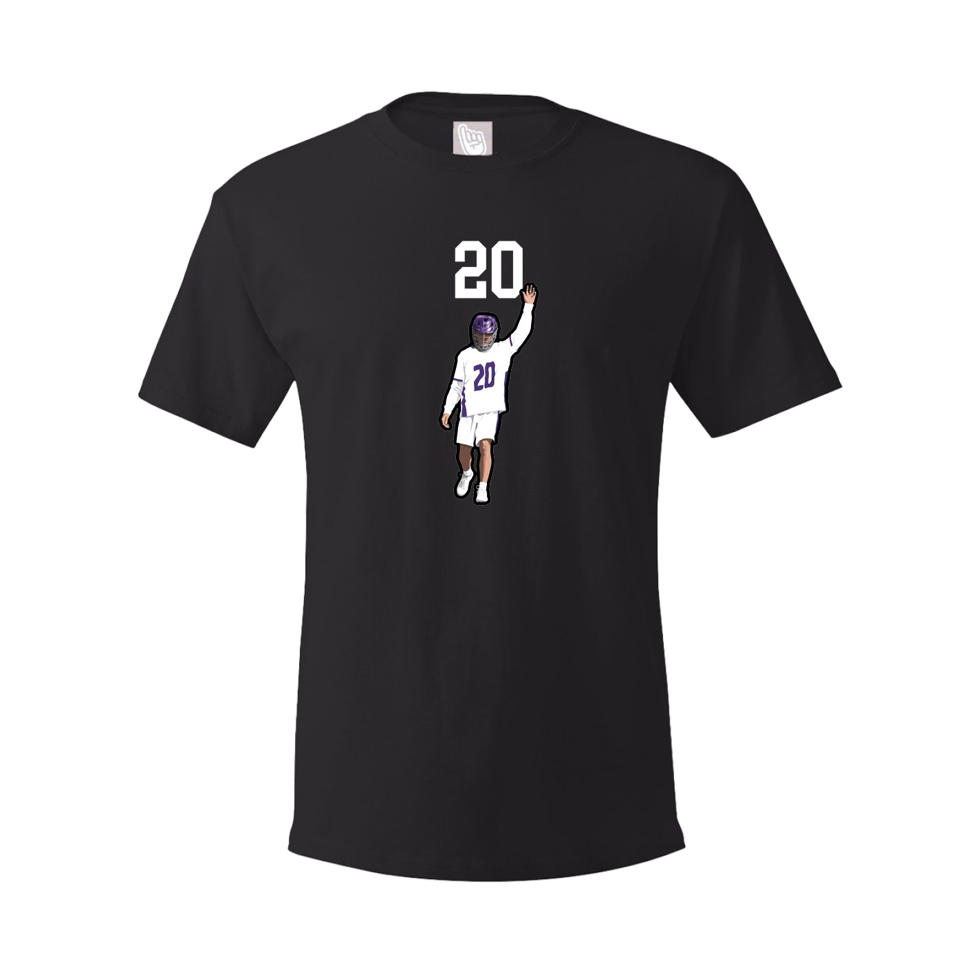 Youth Tee — Number Top in Black