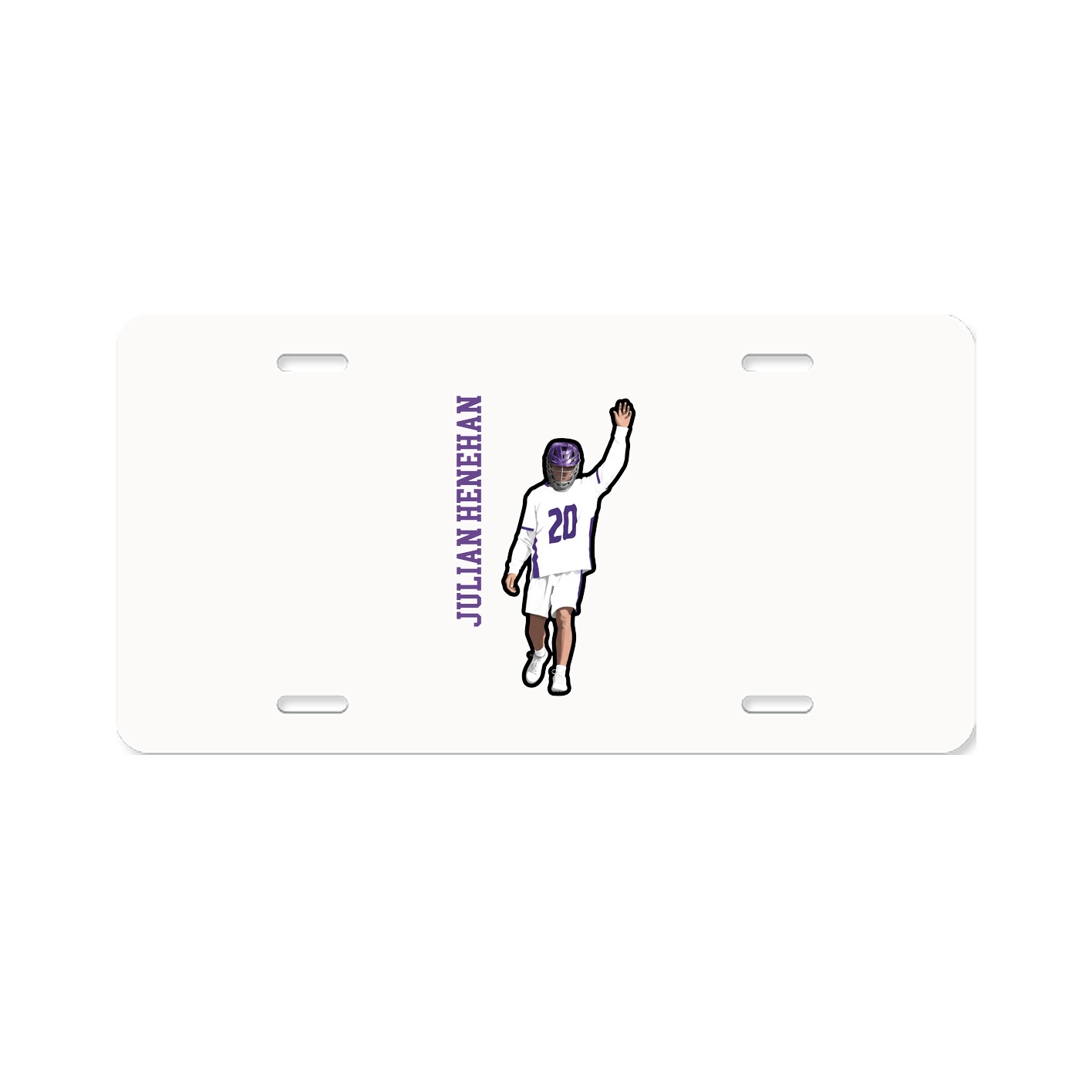 License Plate — Name Vertical in Classic