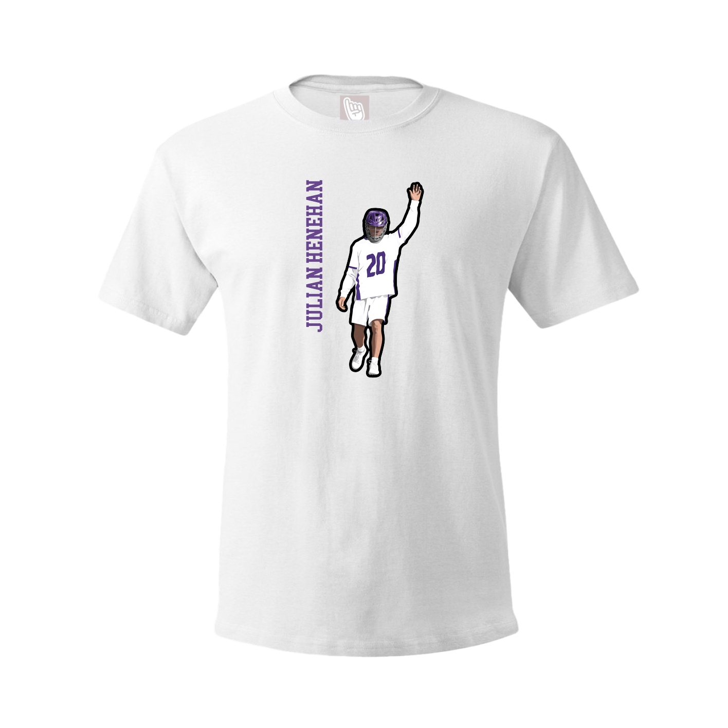 Tee — Name Vertical in White