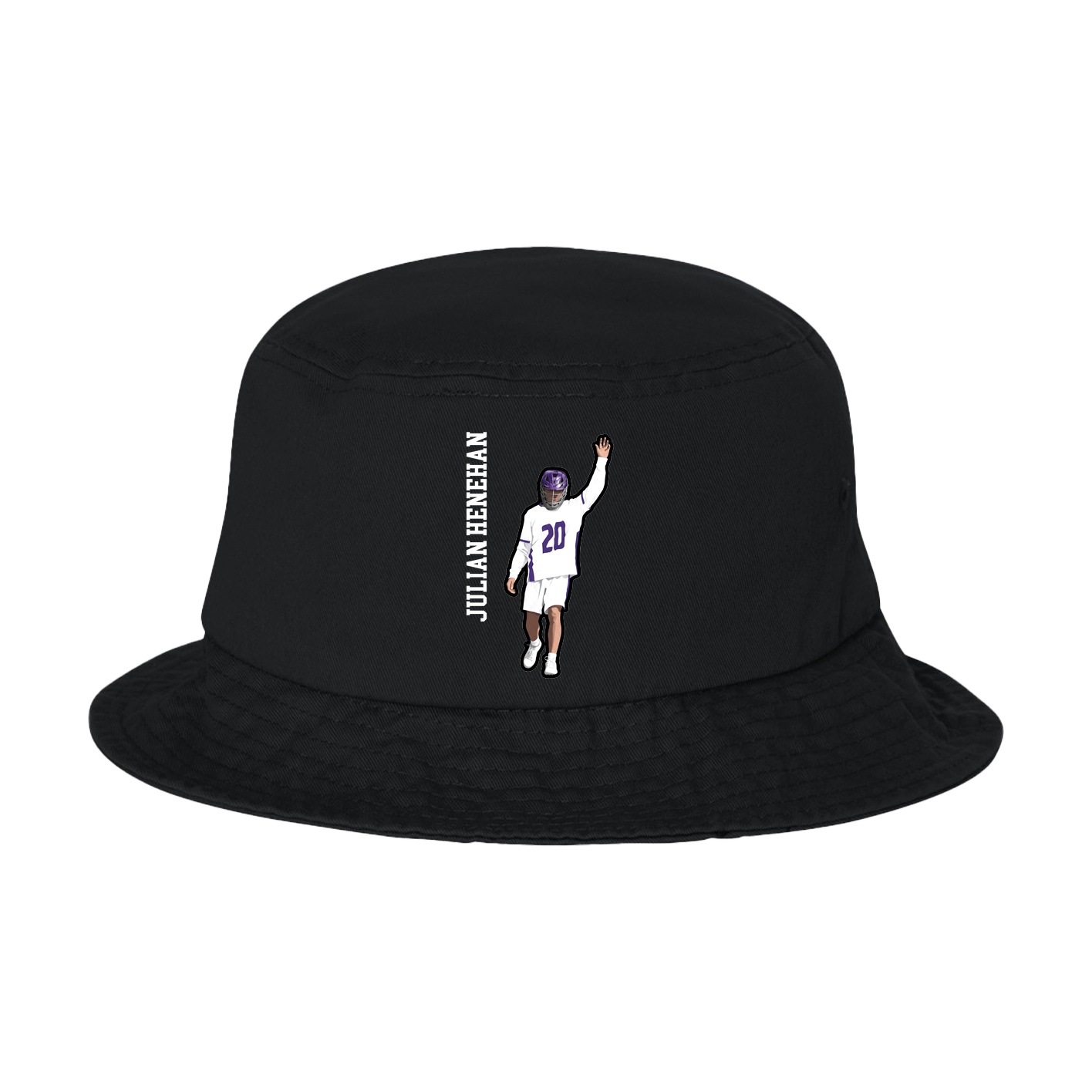 Bucket Cap — Name Vertical in Black