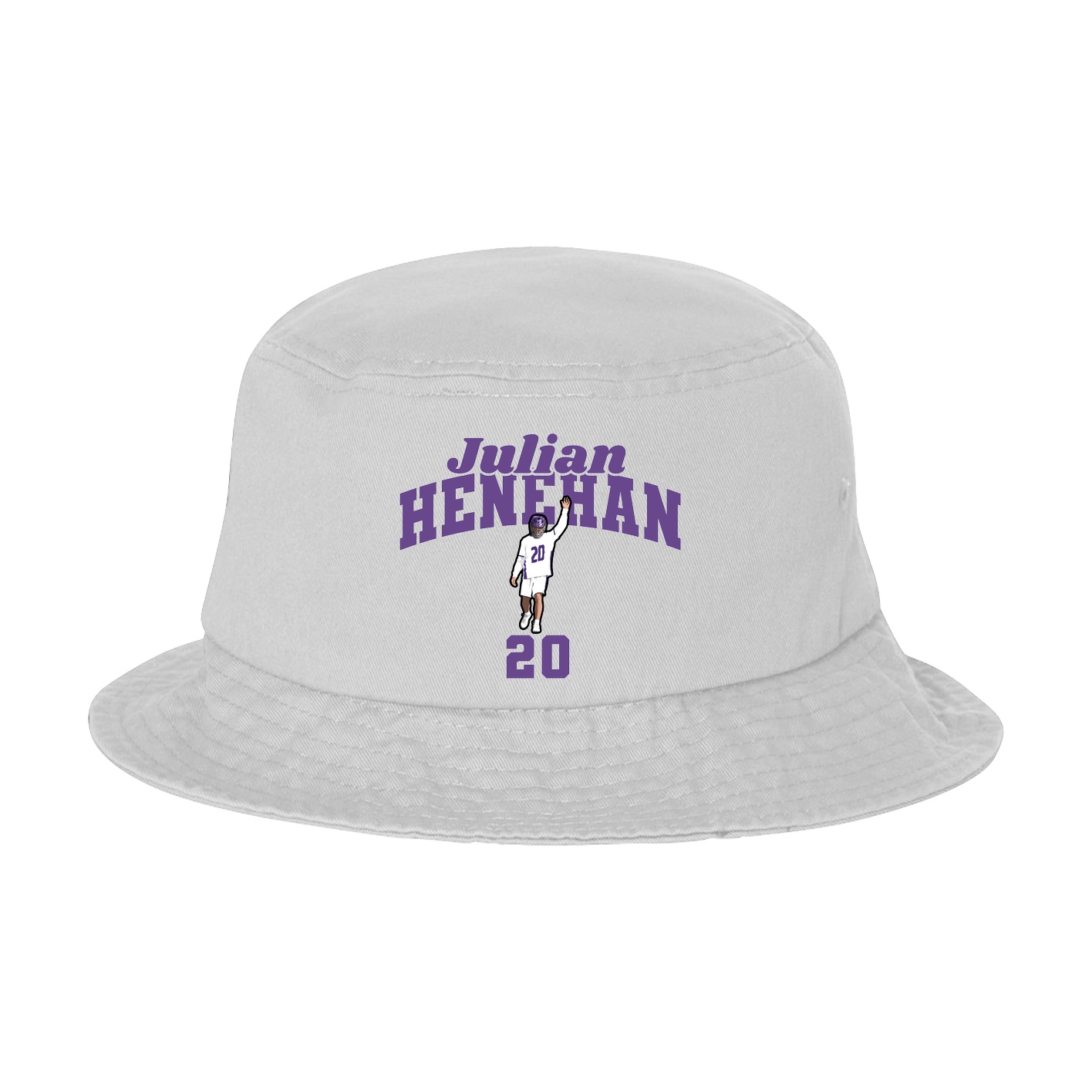 Bucket Cap — Signature Arch in White
