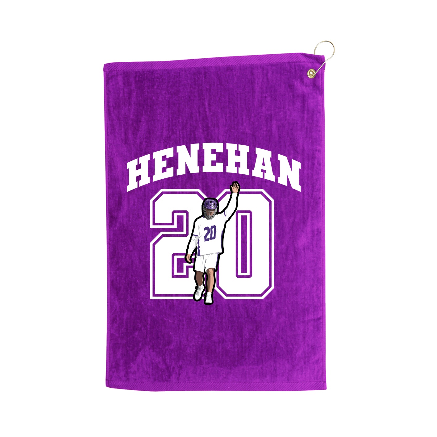 Golf Towel — Number in Purple