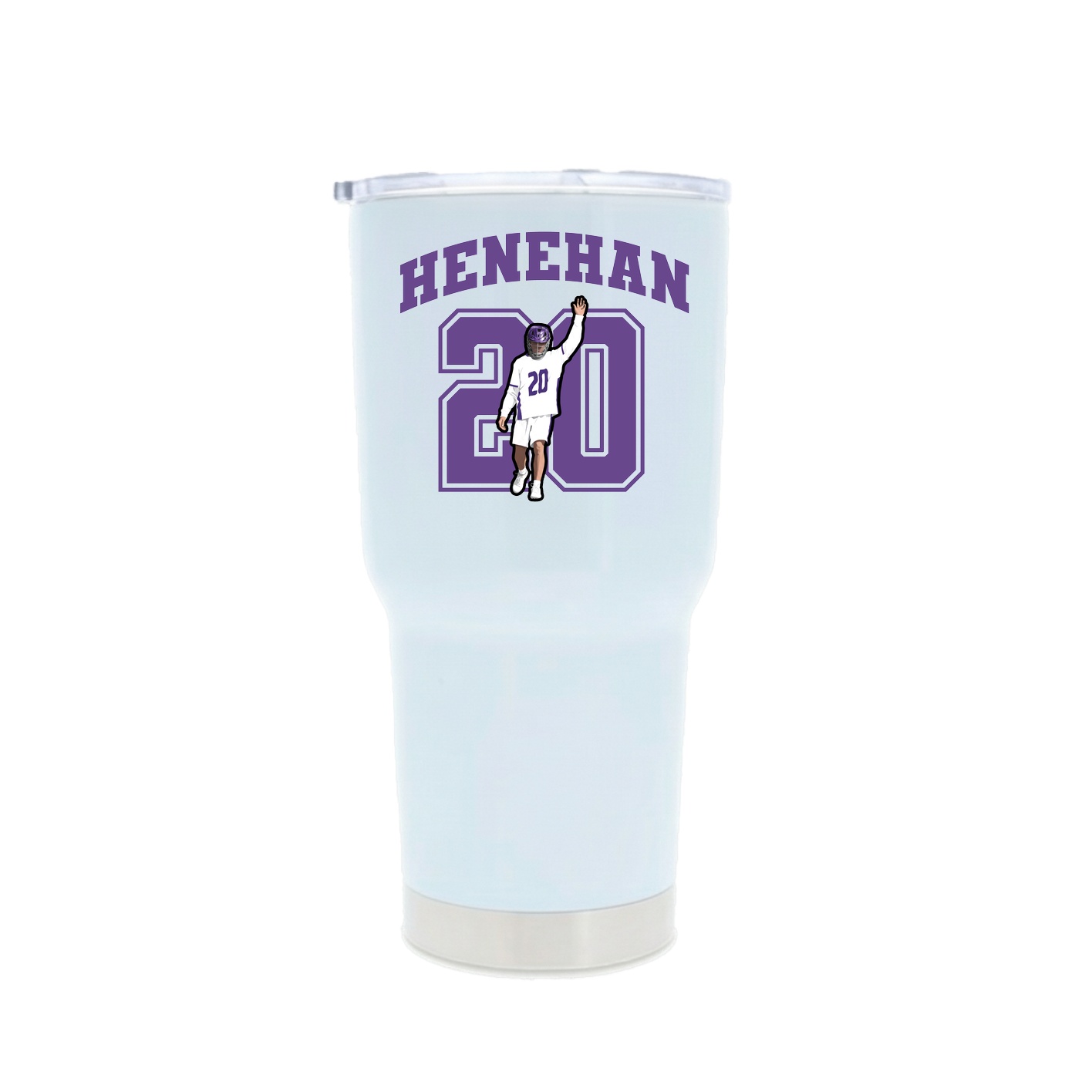 30oz Stainless Steel Tumbler — Number in White