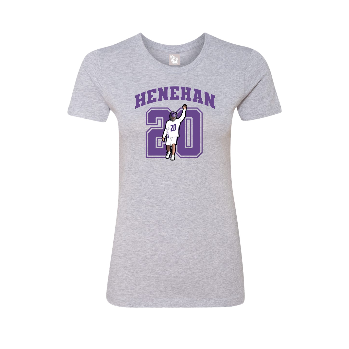 Fitted Women's Tee — Number in Grey