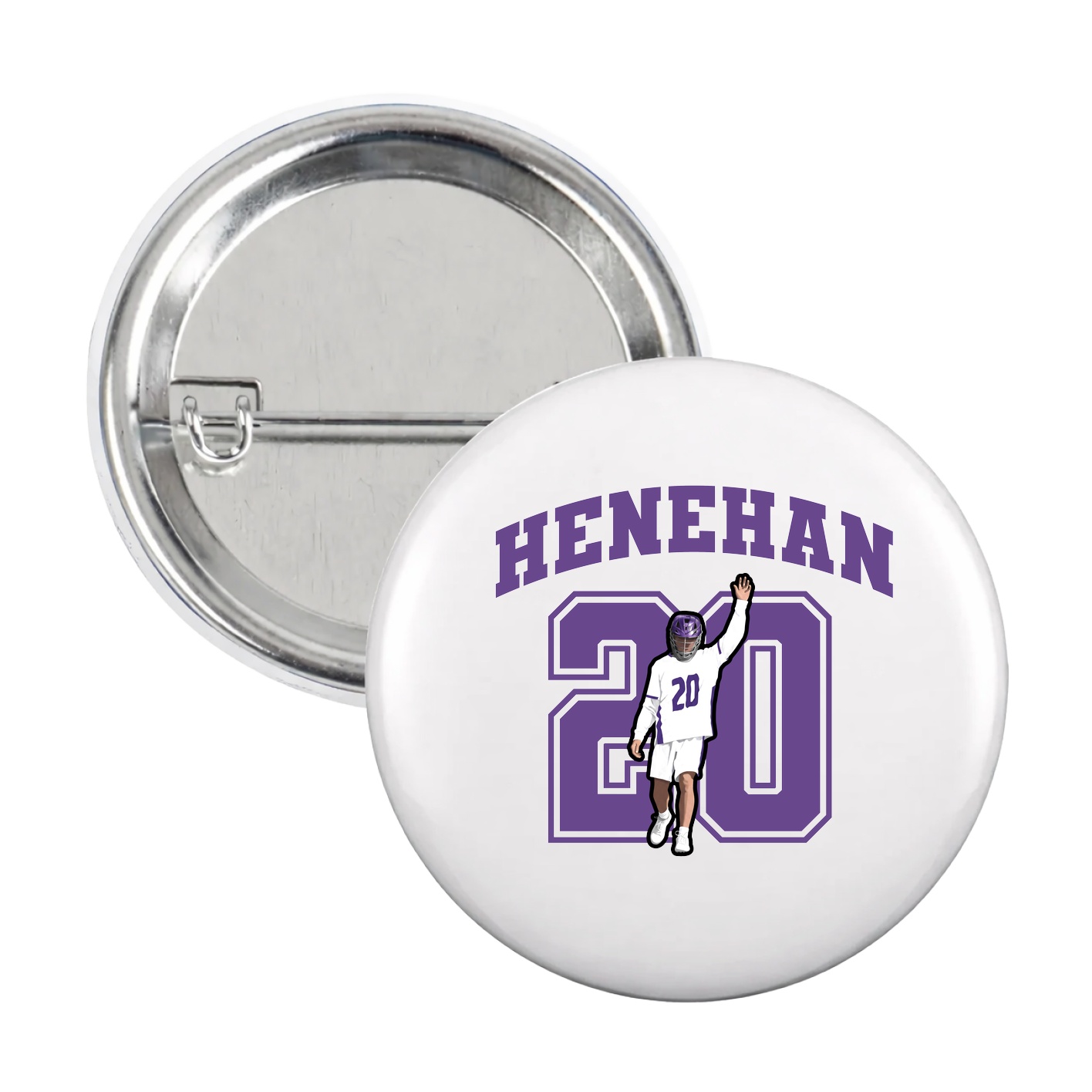 Game Day Button — Number in White