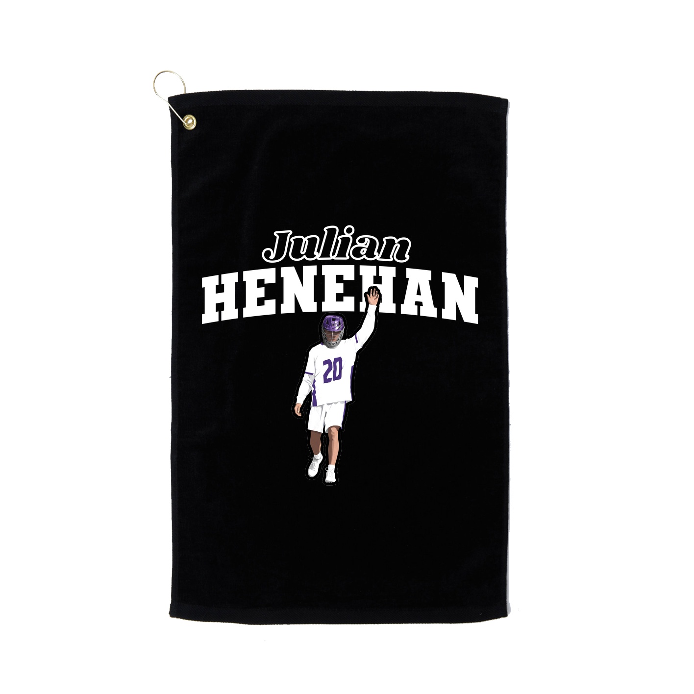 Golf Towel — Name Arch in Black