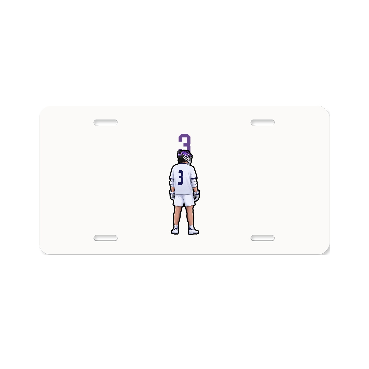 License Plate — Number Top in Classic