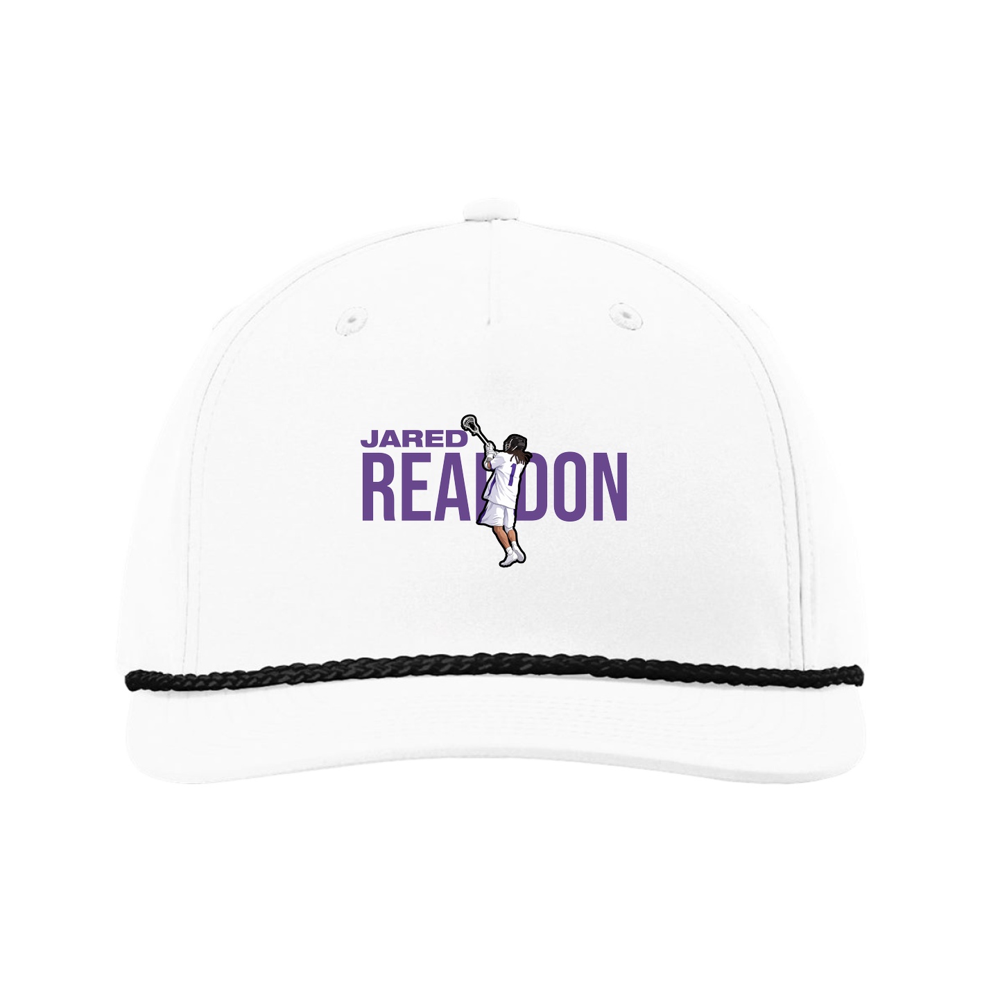 Five-Panel Classic Rope Cap — Player Name in White