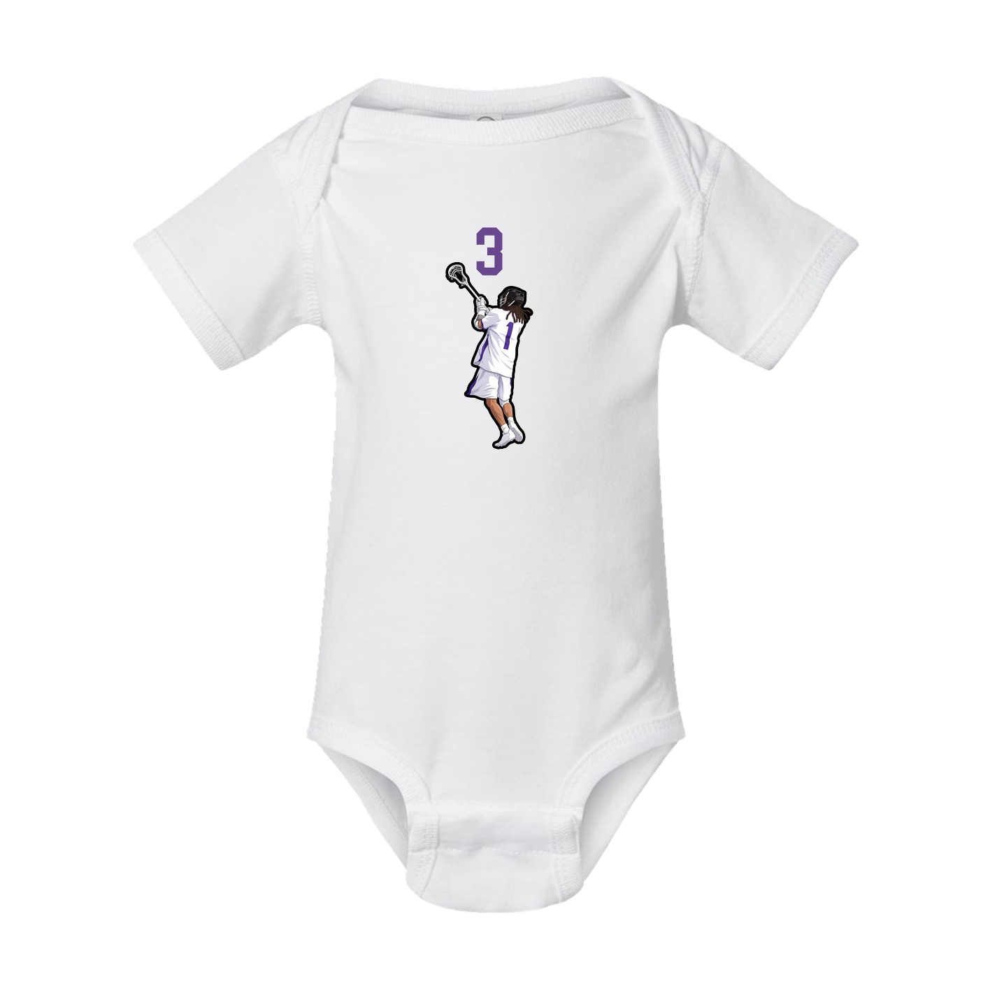 Baby Onesie — Number Top in White