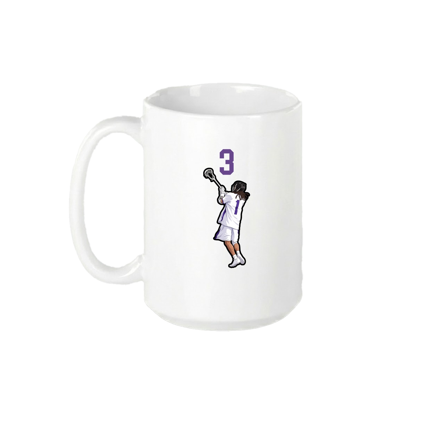 15oz Coffee Mug — Number Top in White