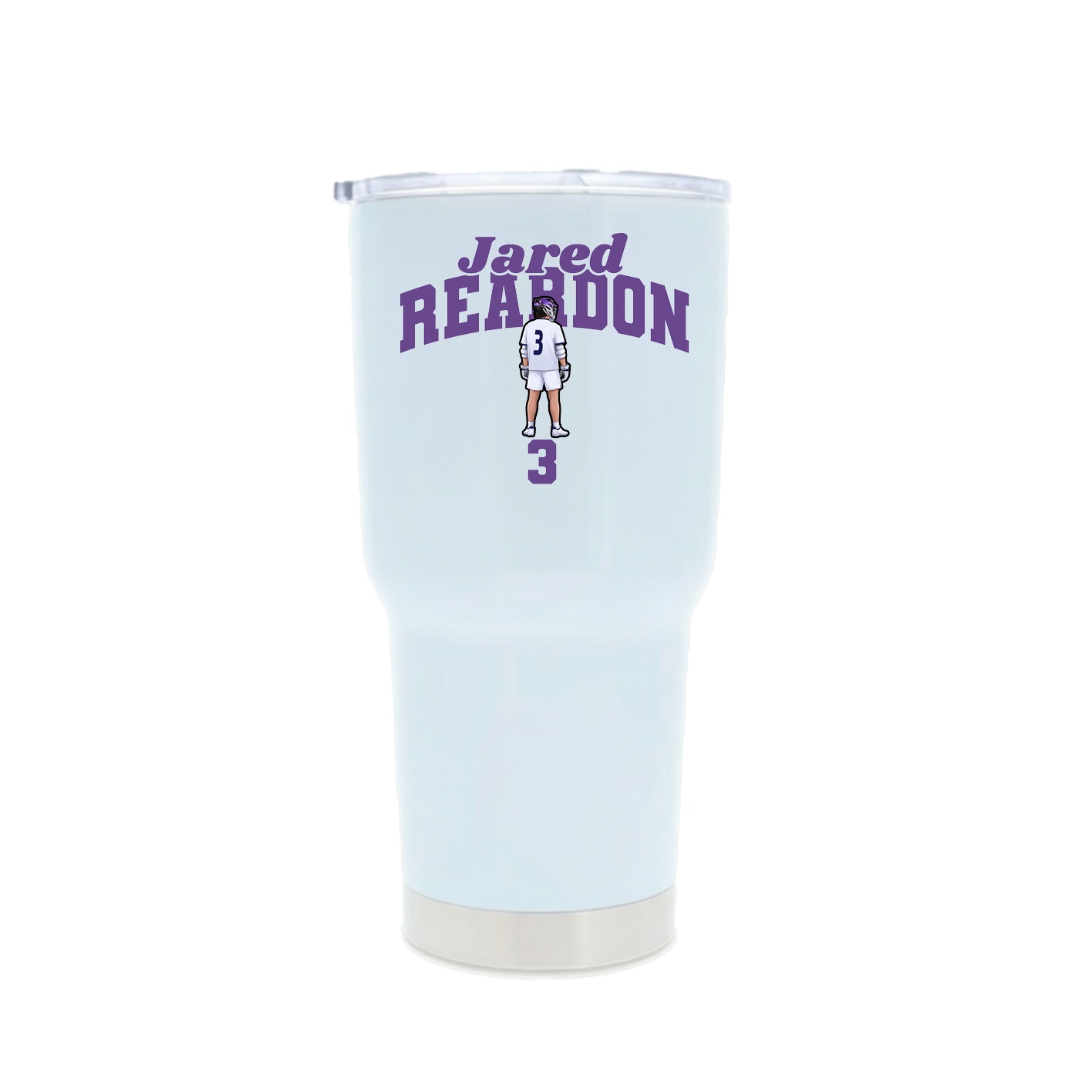 30oz Stainless Steel Tumbler — Signature Arch in White
