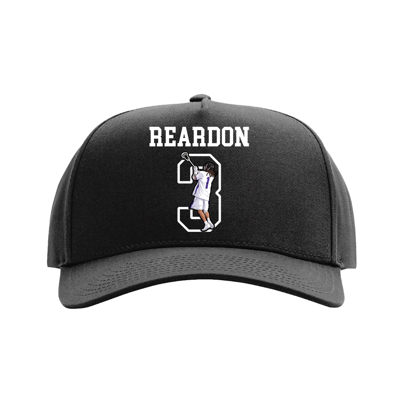 Full Fabric Five-Panel Champ Cap — Shirsey in Black