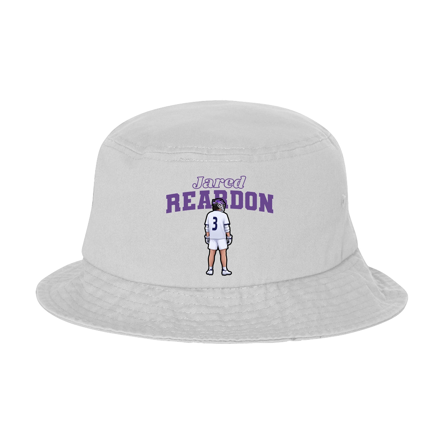 Bucket Cap — Name Arch in White