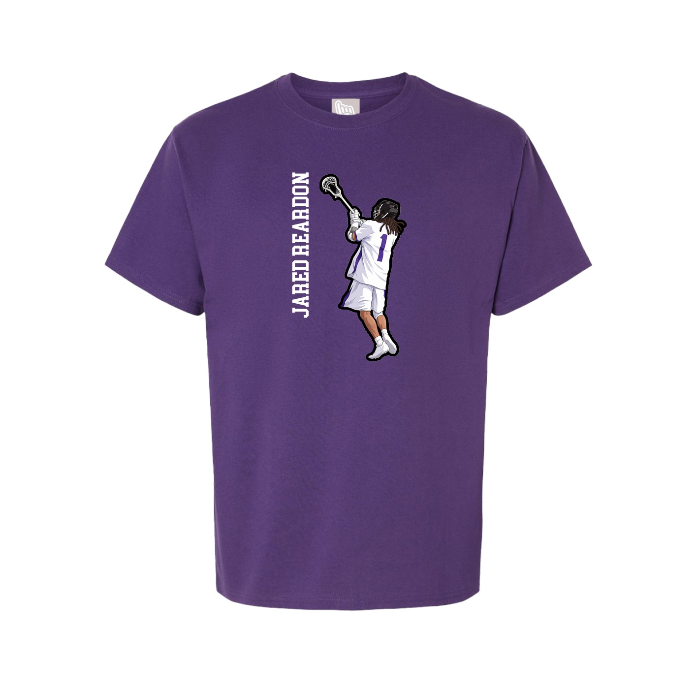 Tee — Name Vertical in Purple
