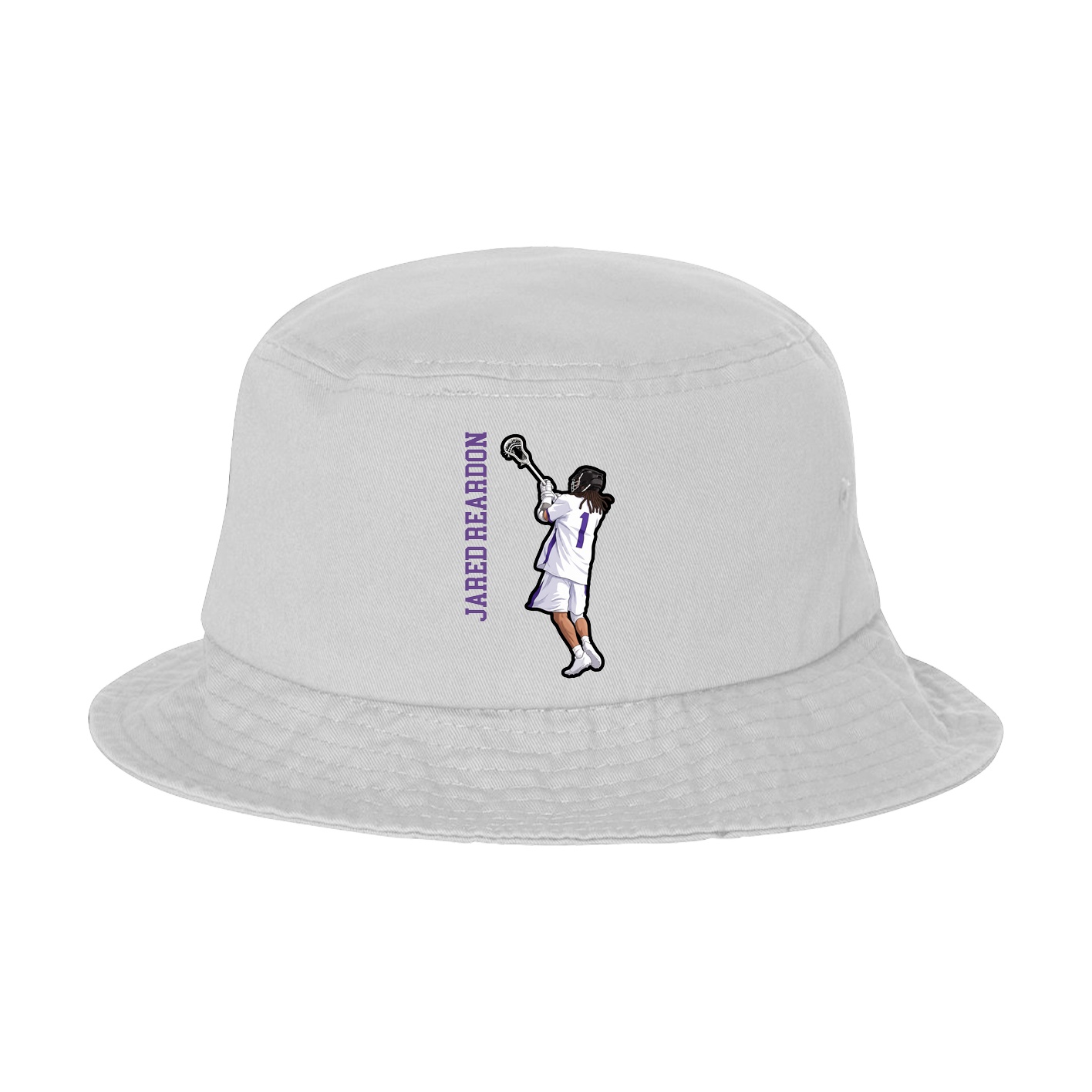 Bucket Cap — Name Vertical in White