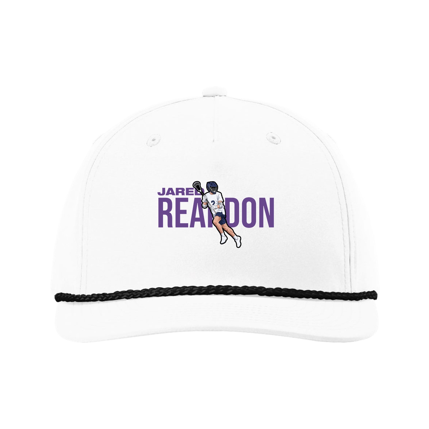 Five-Panel Classic Rope Cap — Player Name in White