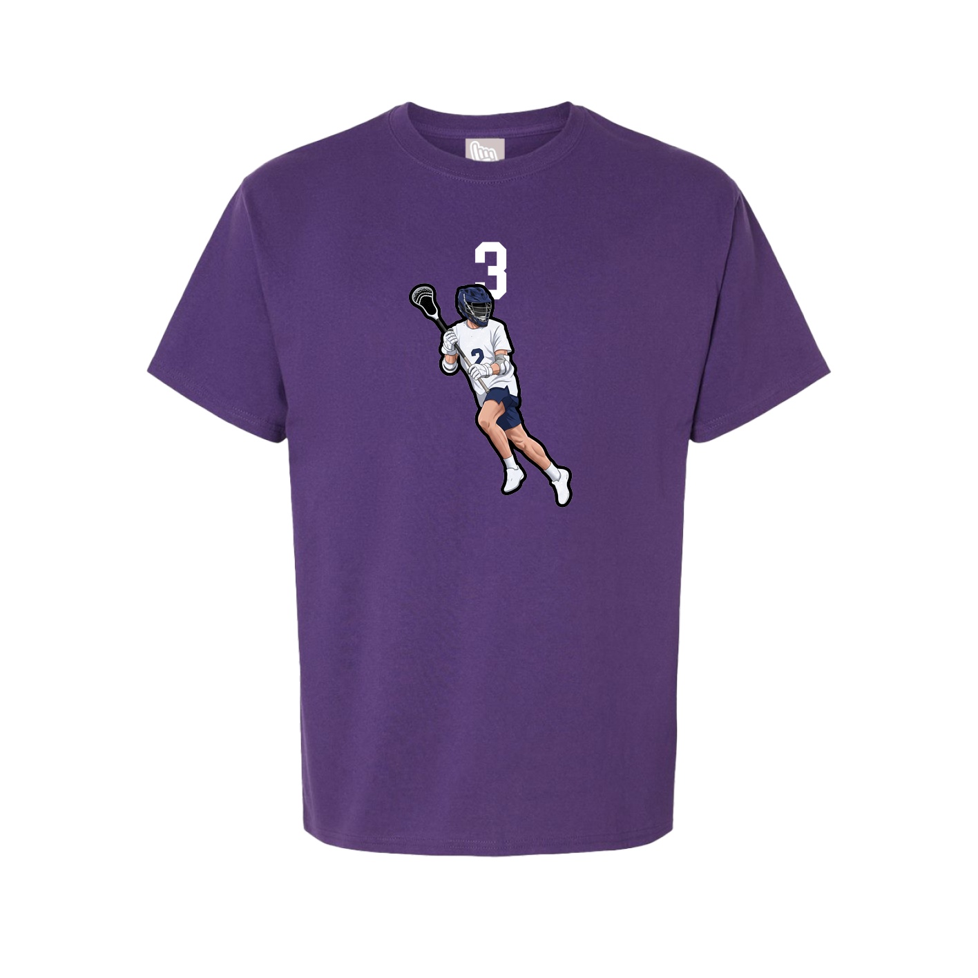 Youth Tee — Number Top in Purple