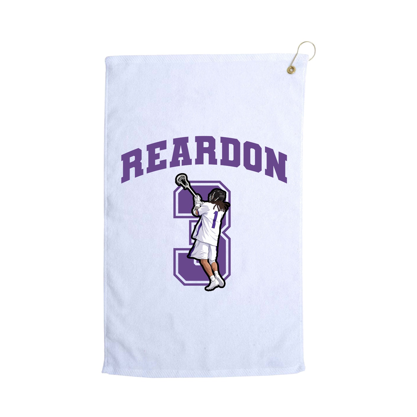 Golf Towel — Number in White