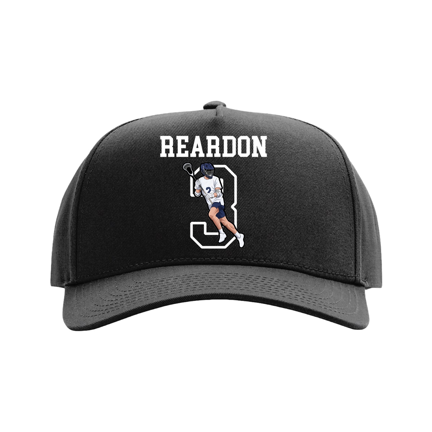 Full Fabric Five-Panel Champ Cap — Shirsey in Black