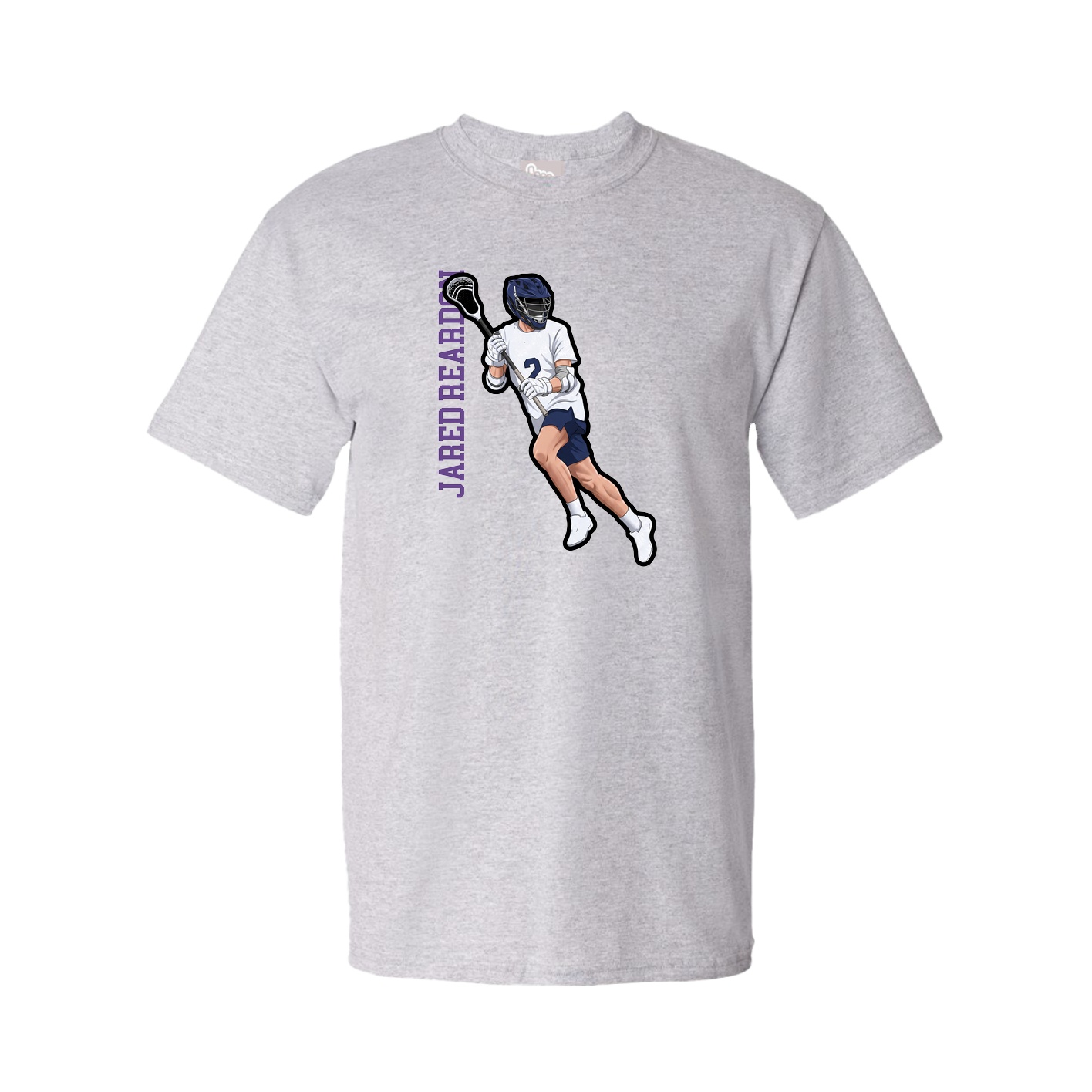 Tee — Name Vertical in Grey