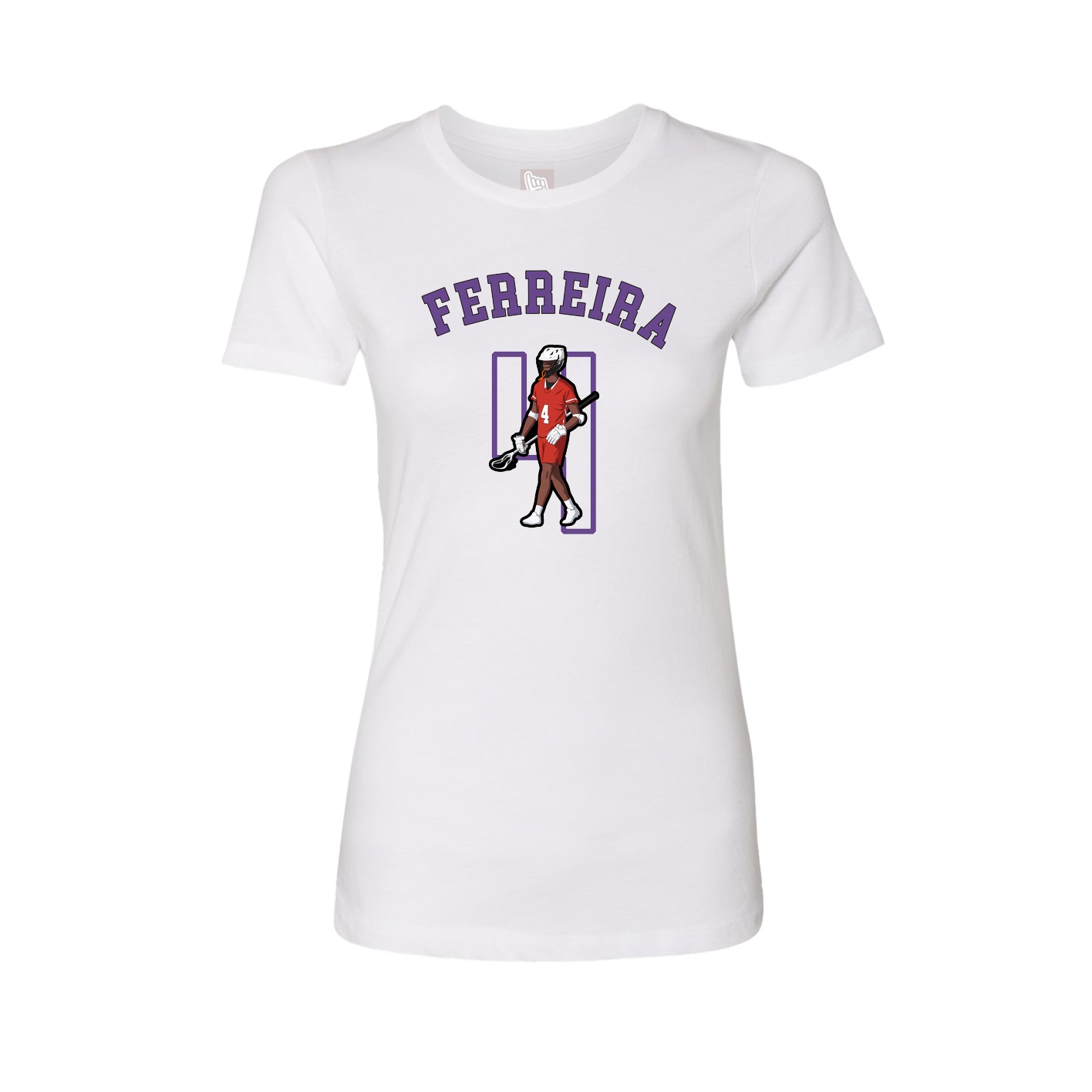 Fitted Women's Tee — Shirsey Arch in White