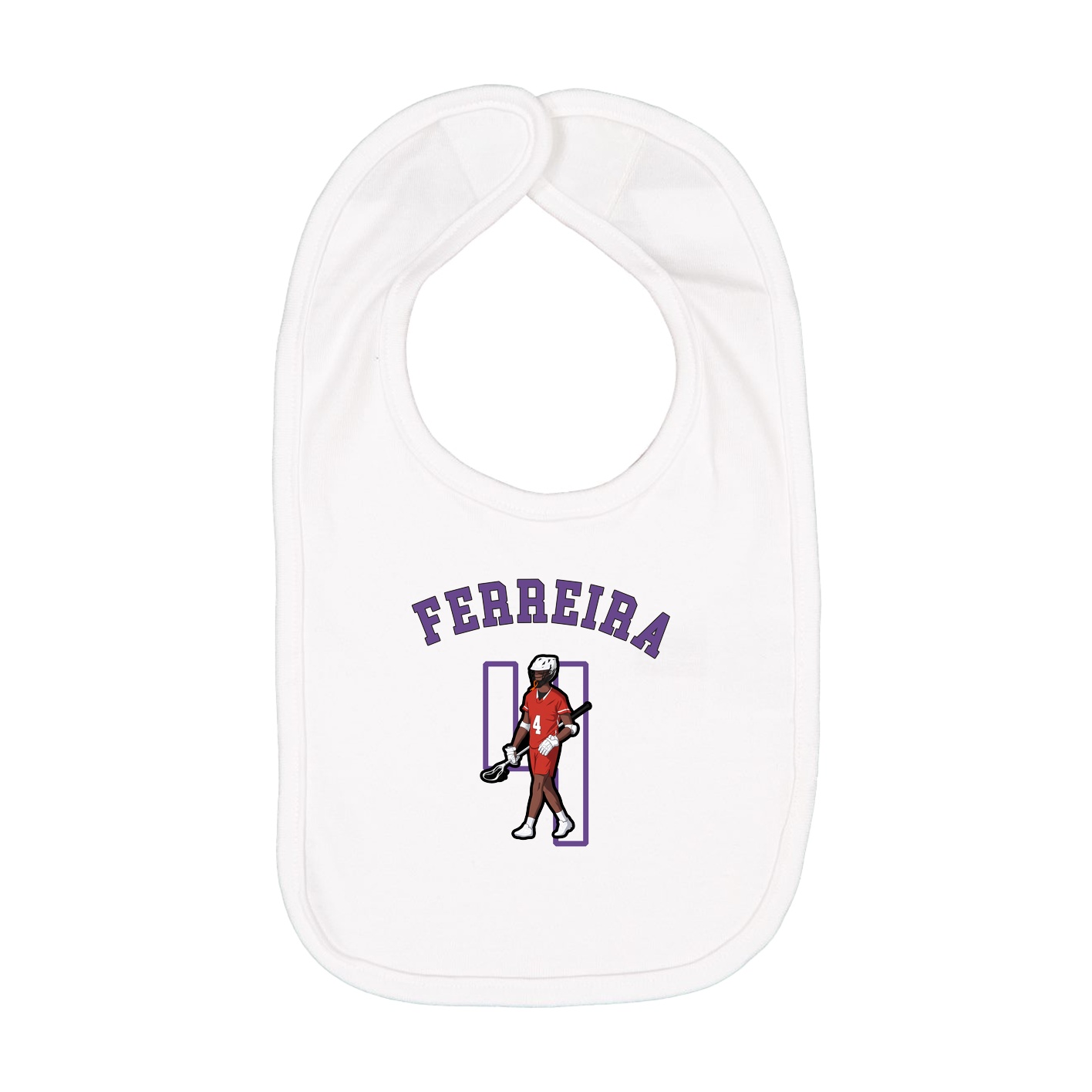 Infant Bib — Shirsey Arch in White
