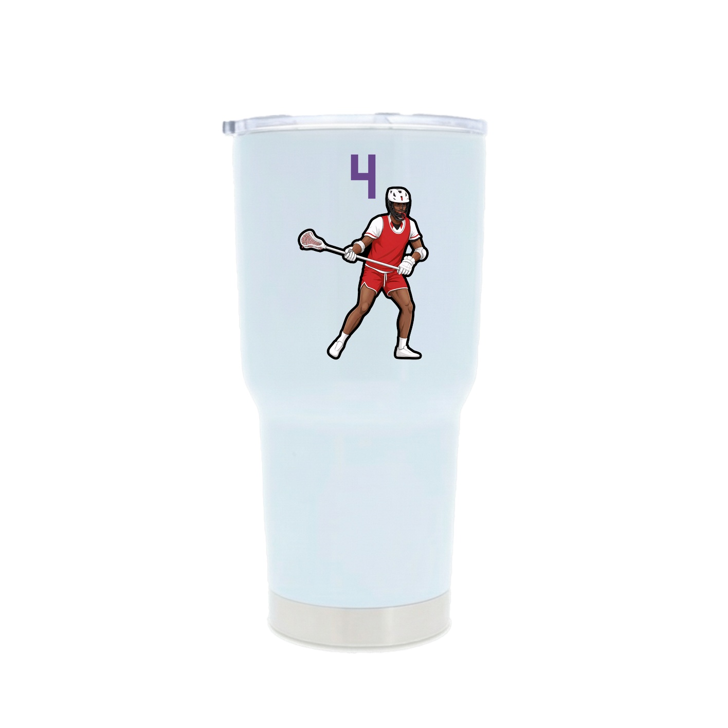 30oz Stainless Steel Tumbler — Number Top in White