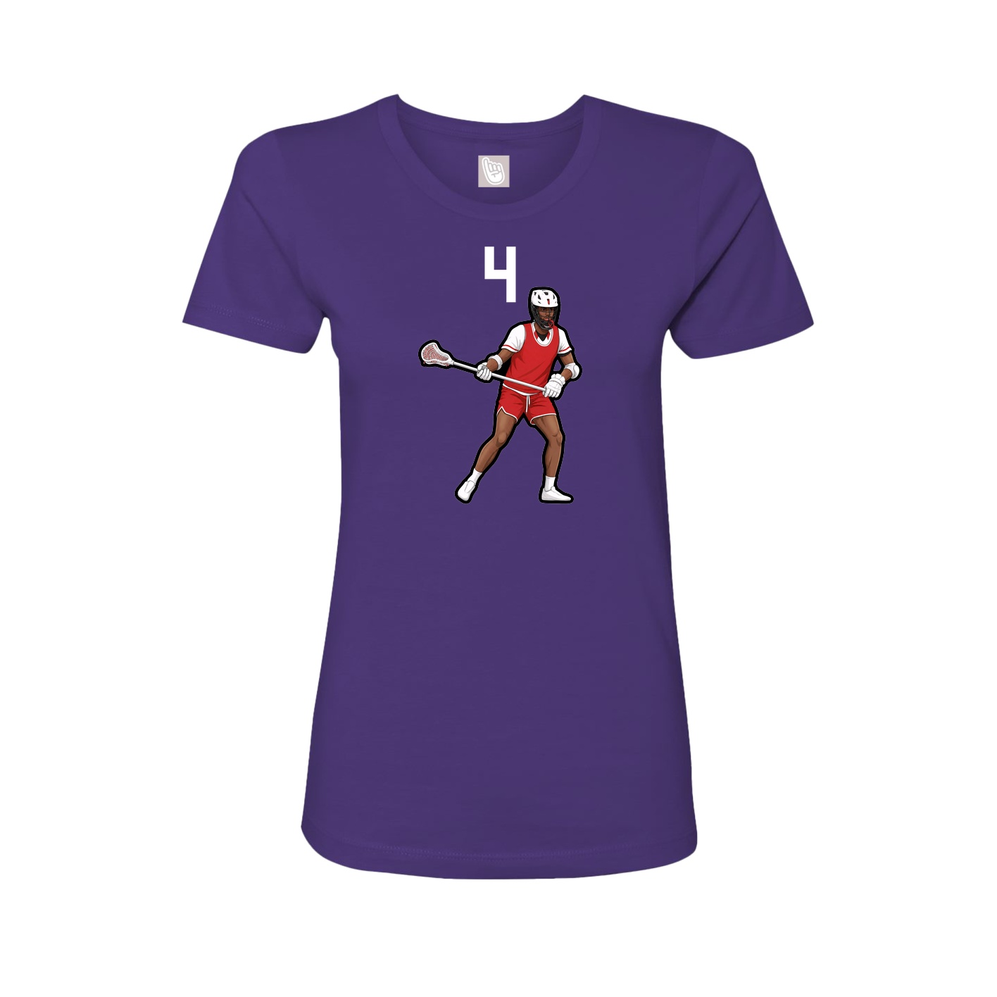 Fitted Women's Tee — Number Top in Purple