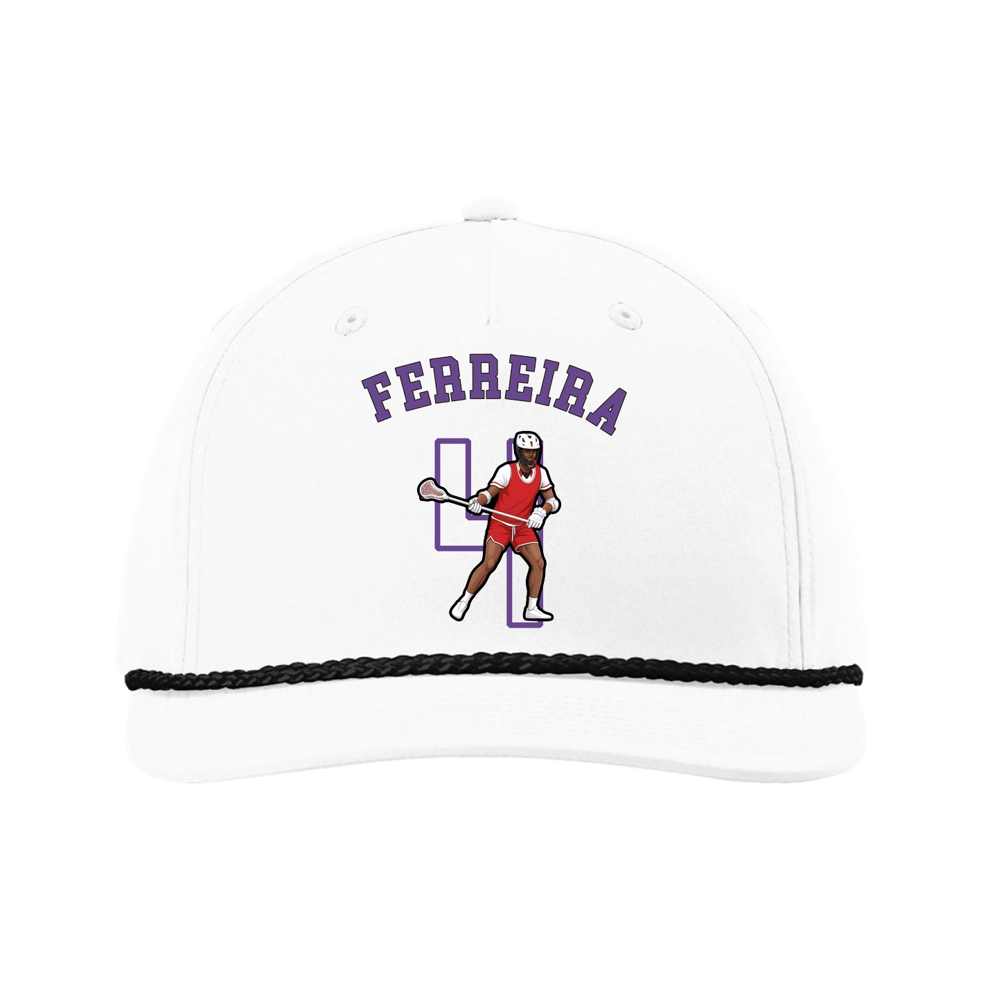 Five-Panel Classic Rope Cap — Shirsey Arch in White