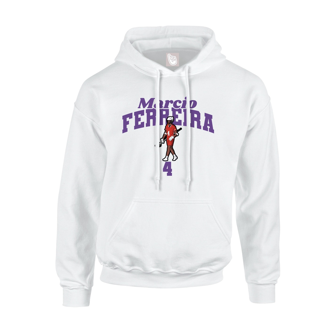 Hoodie — Signature Arch in White
