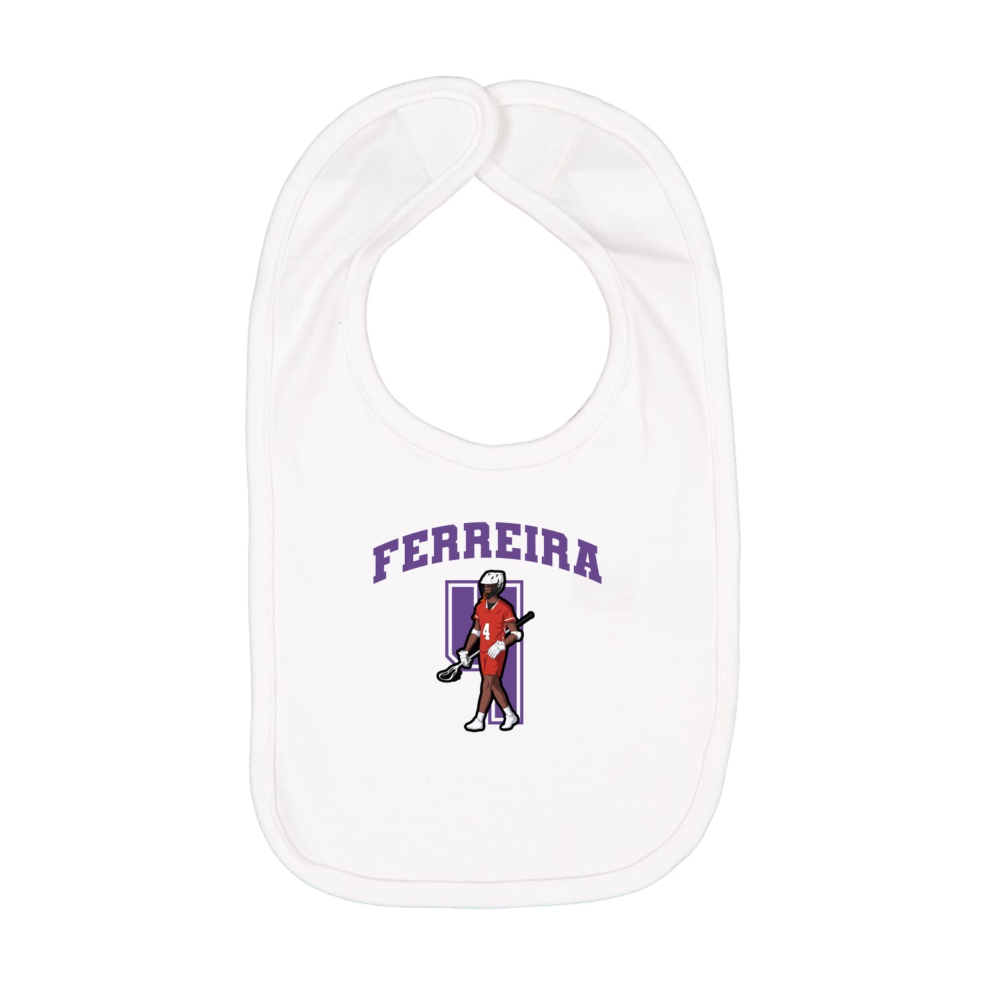 Infant Bib — Number in White