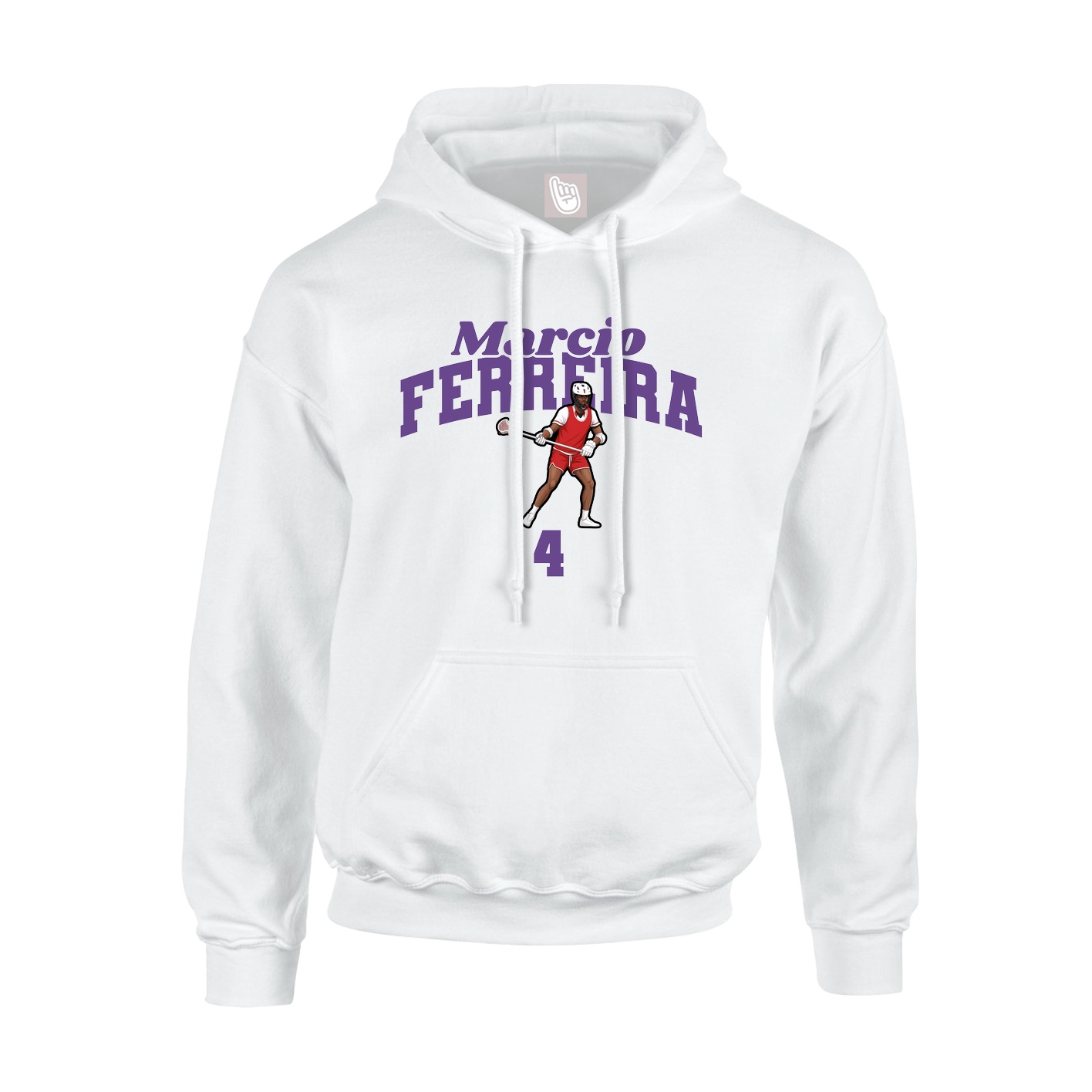 Youth Hoodie — Signature Arch in White