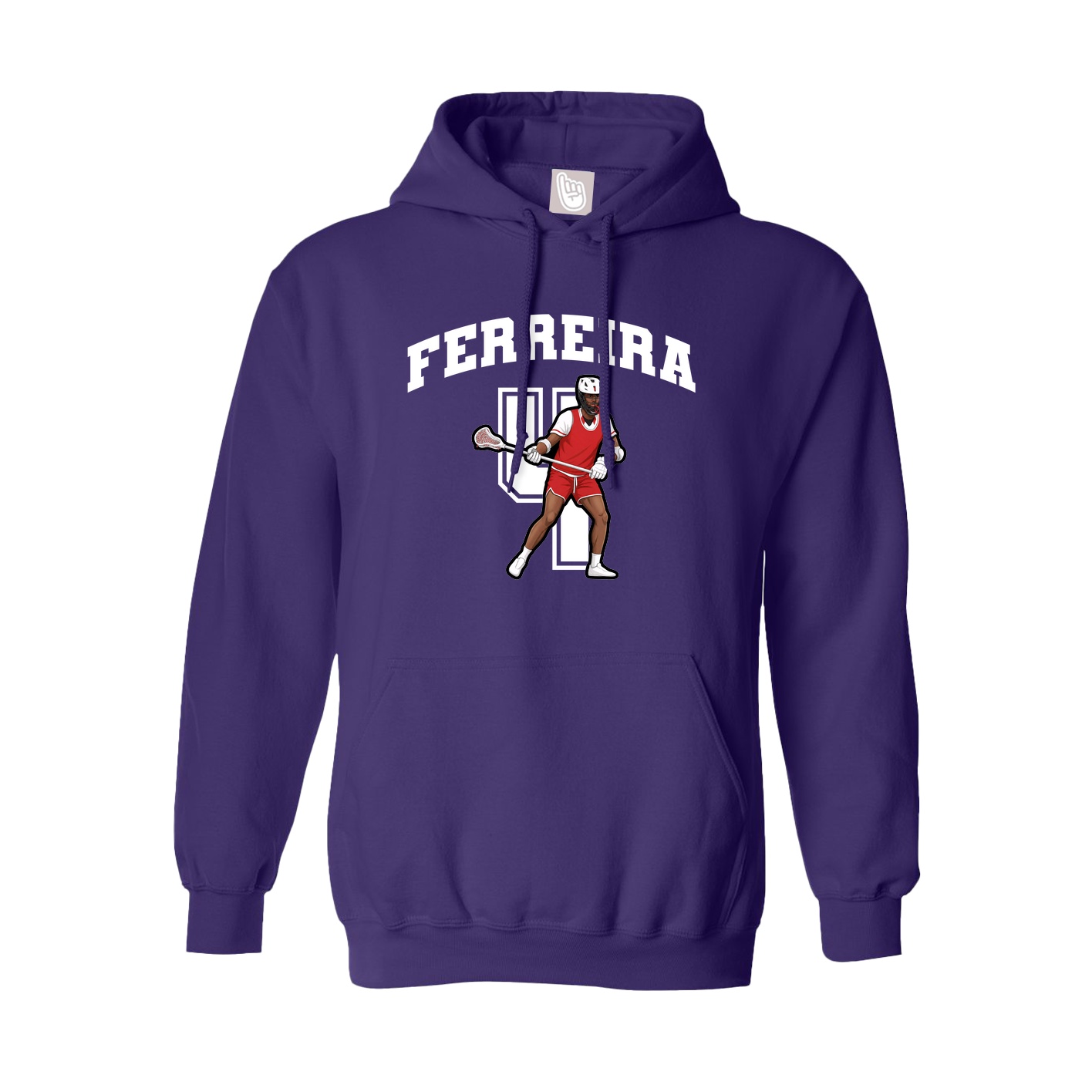 Youth Hoodie — Number in Purple