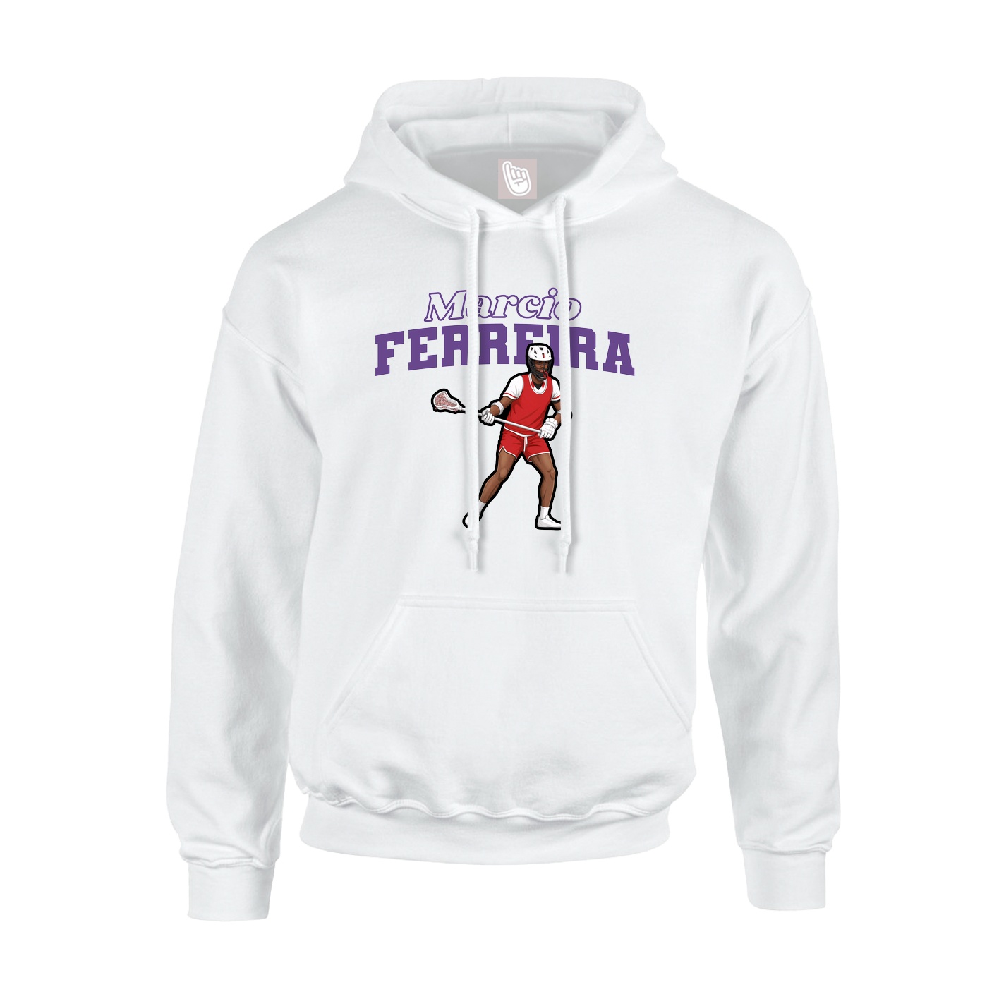 Hoodie — Name Arch in White