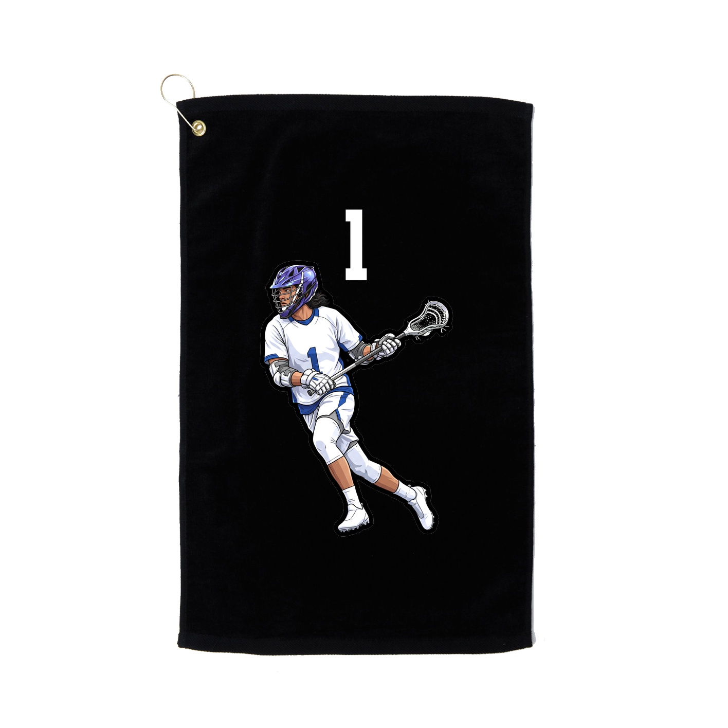 Golf Towel — Number Top in Black
