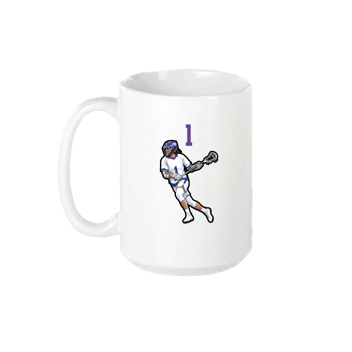 15oz Coffee Mug — Number Top in White