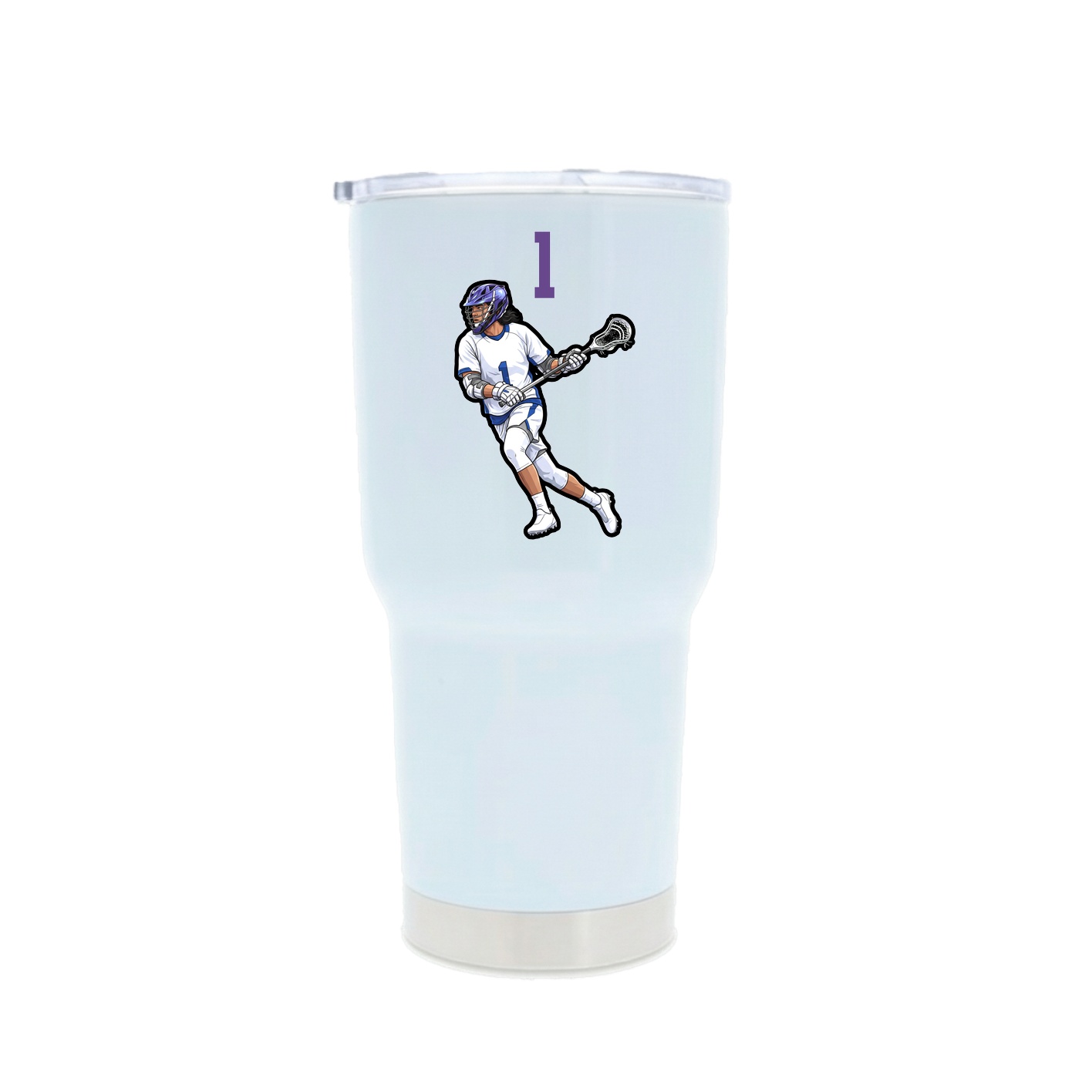 30oz Stainless Steel Tumbler — Number Top in White