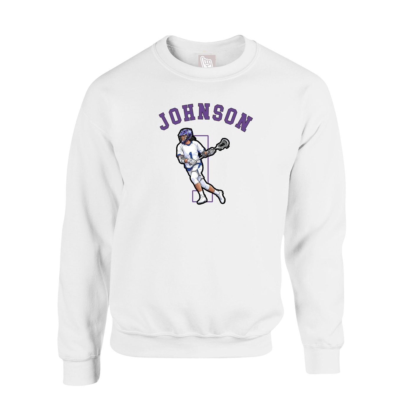 Fleece Crew — Shirsey Arch in White