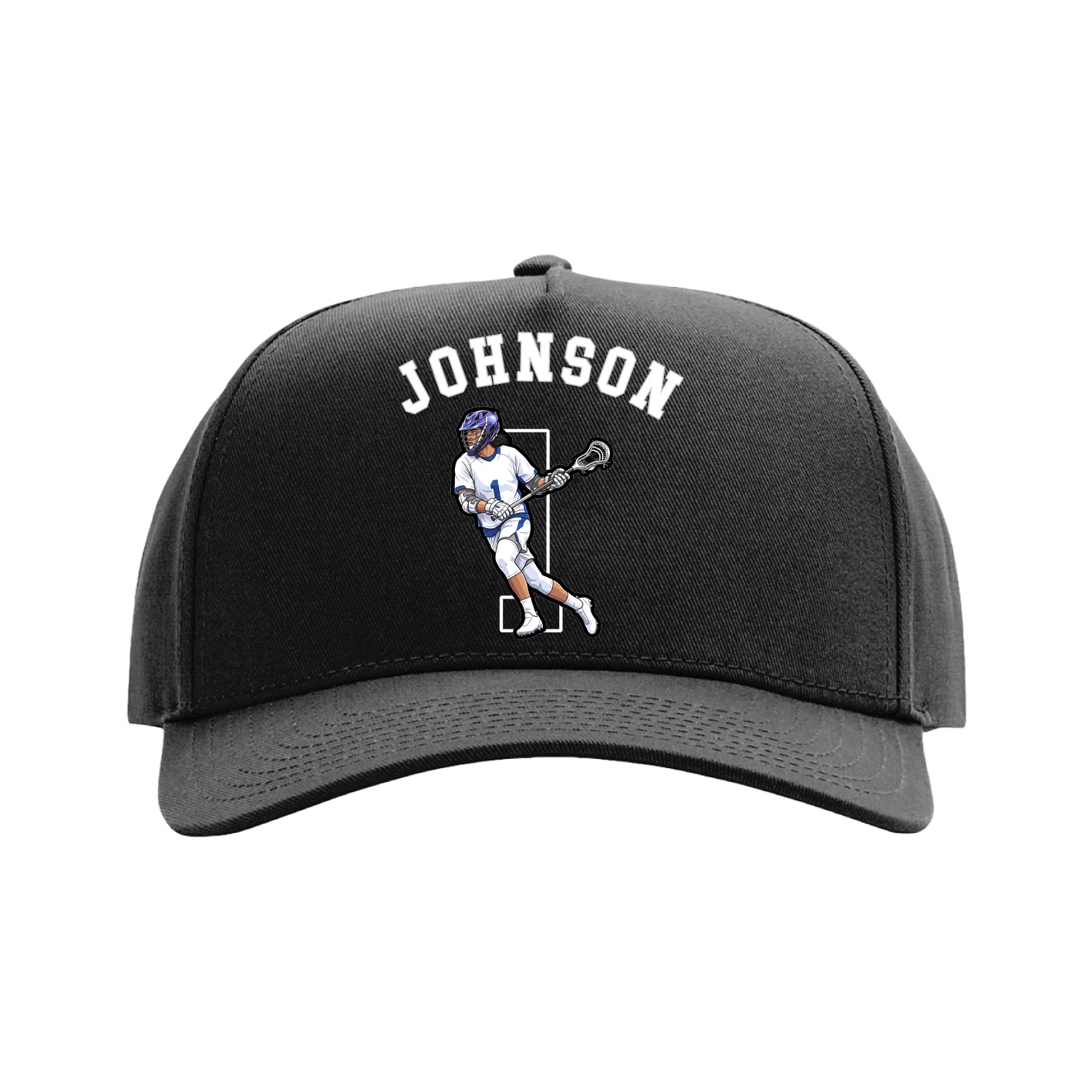 Full Fabric Five-Panel Champ Cap — Shirsey Arch in Black