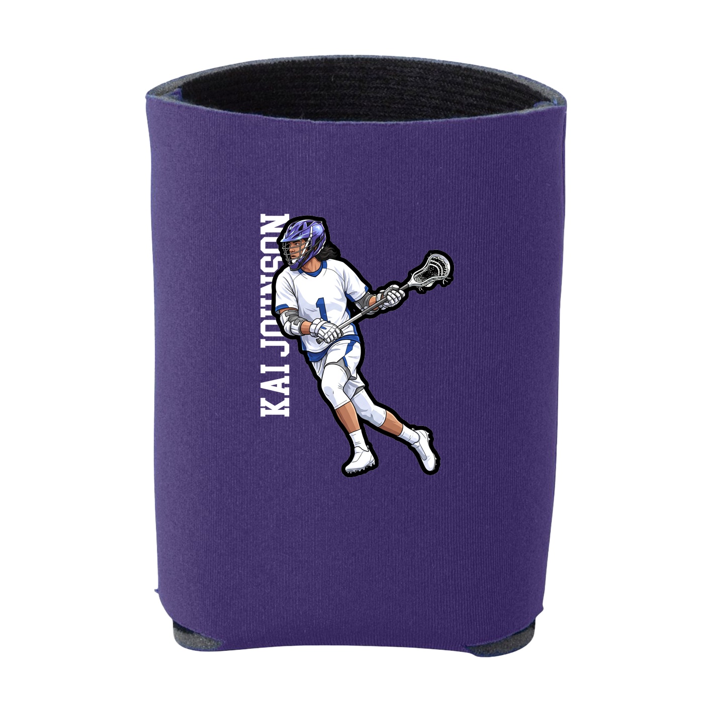 Can Holder — Name Vertical in Purple