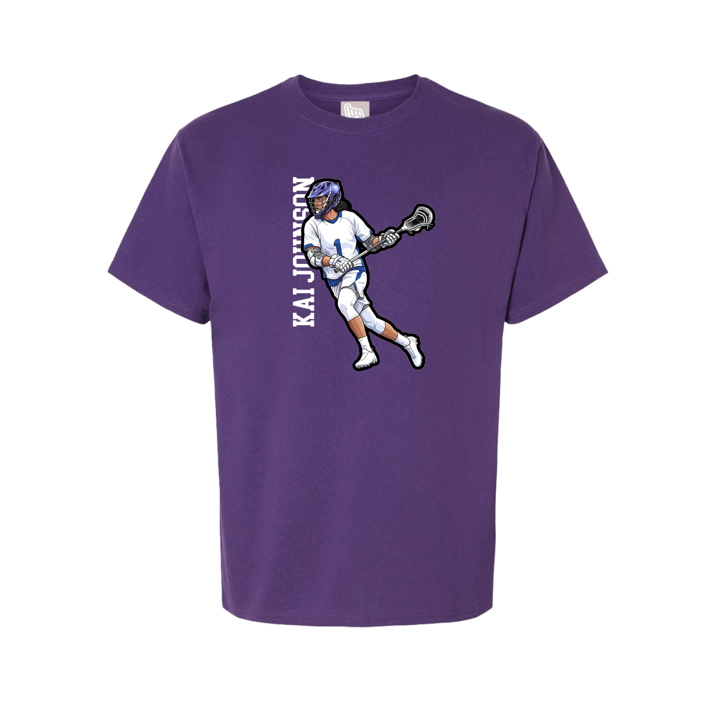 Tee — Name Vertical in Purple
