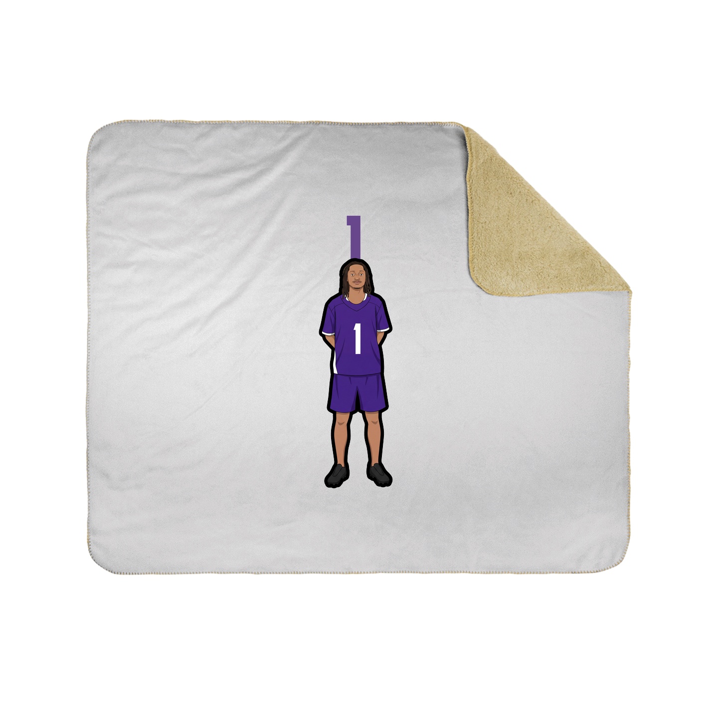 Throw Blanket — Number Top in White