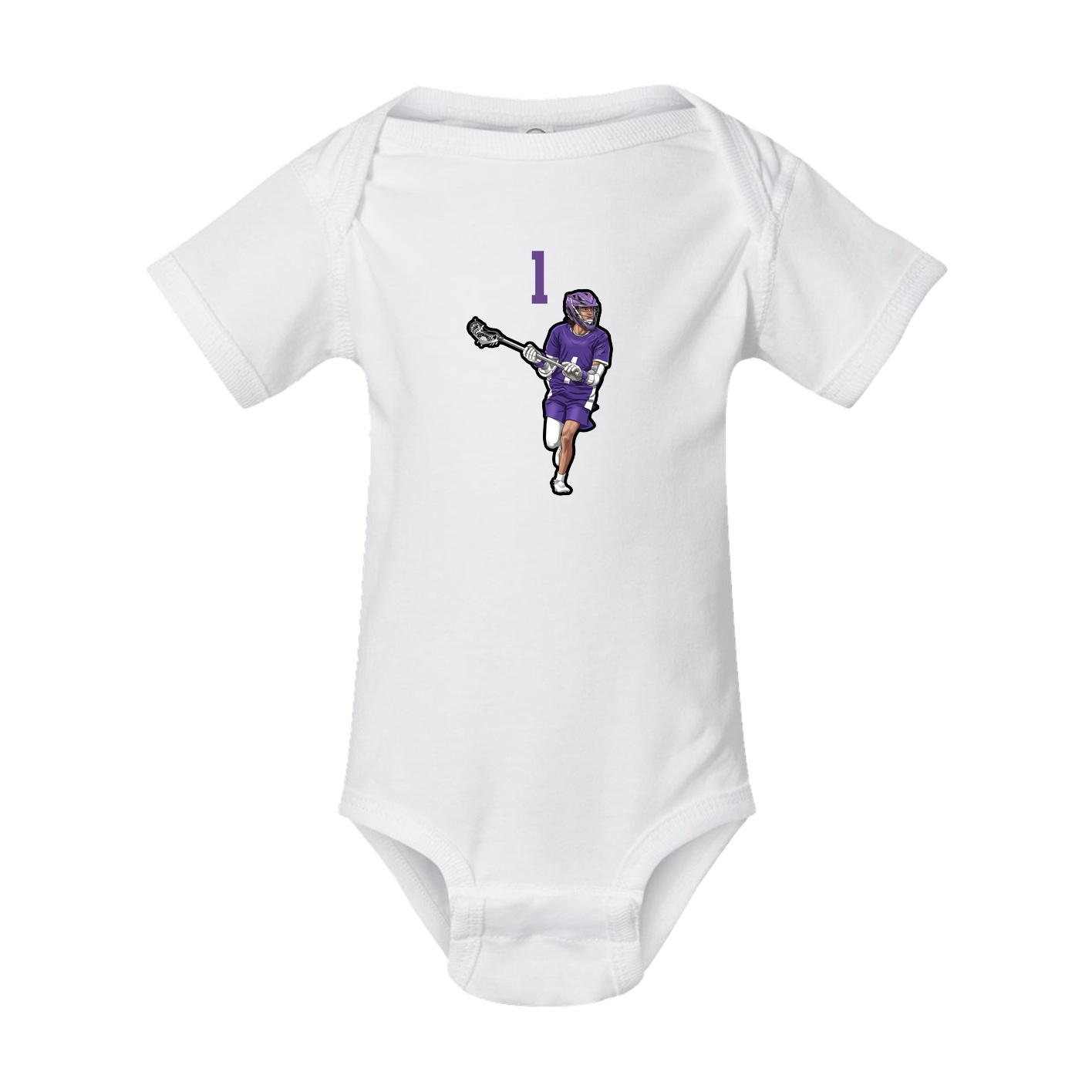 Baby Onesie — Number Top in White