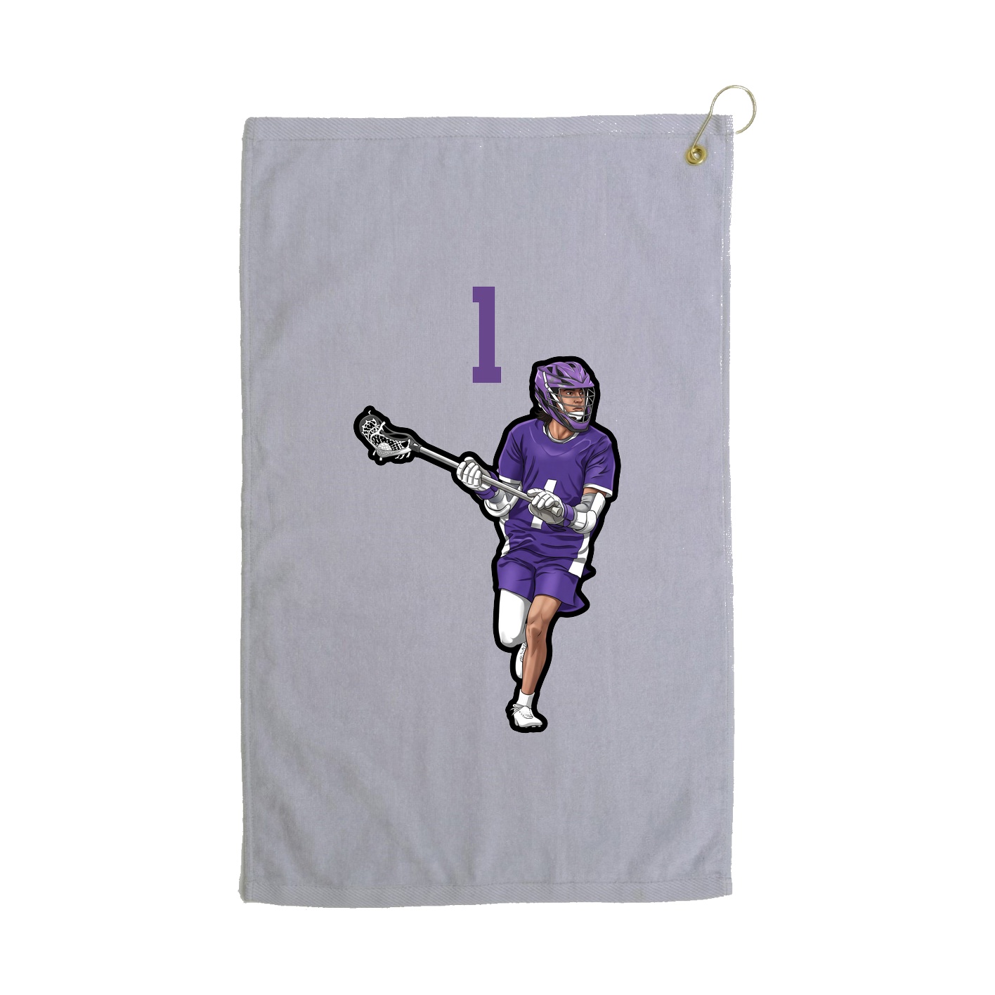 Golf Towel — Number Top in Grey